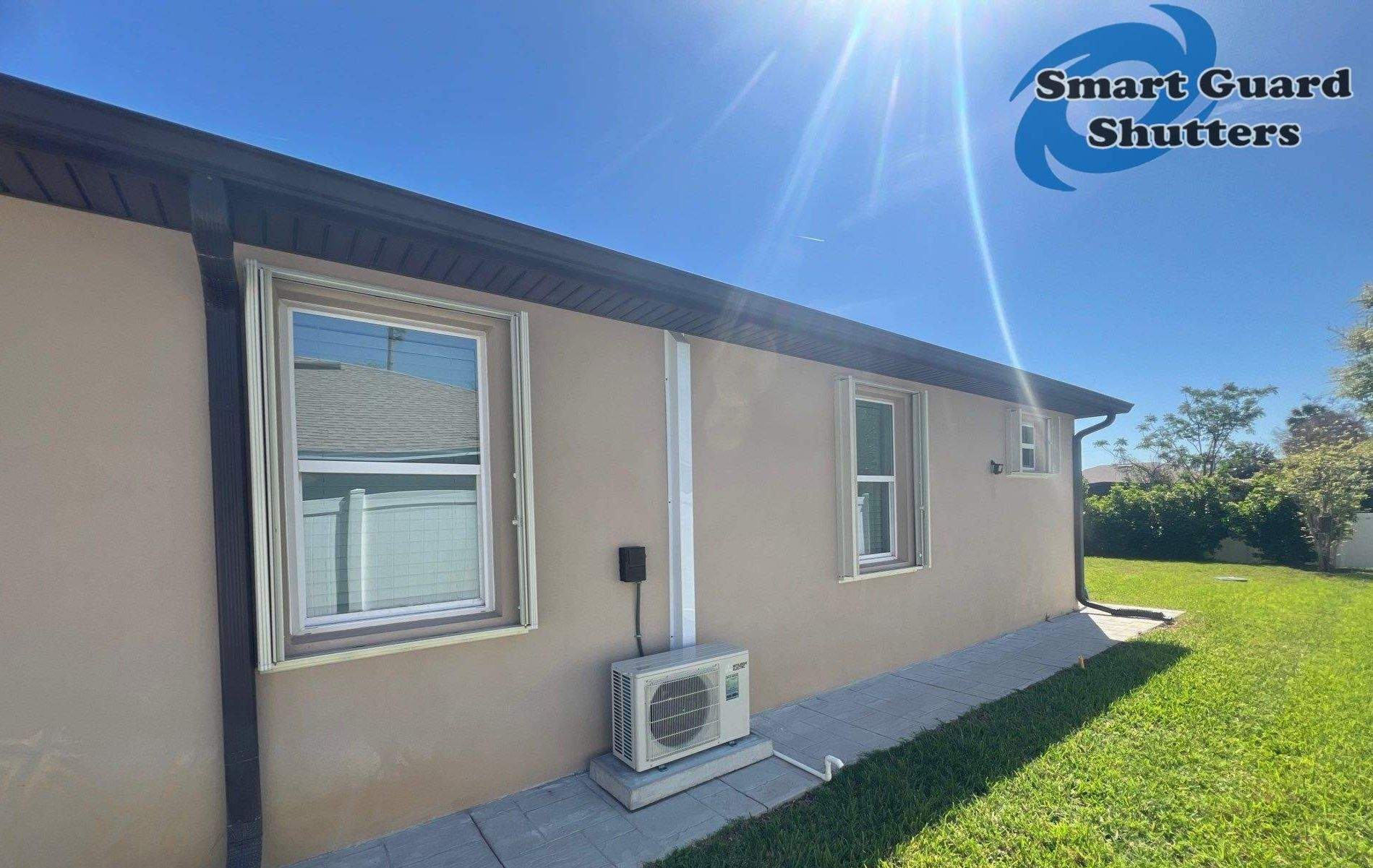 Hurricane Protection in Tan / Ivory by Smart Guard Shutters