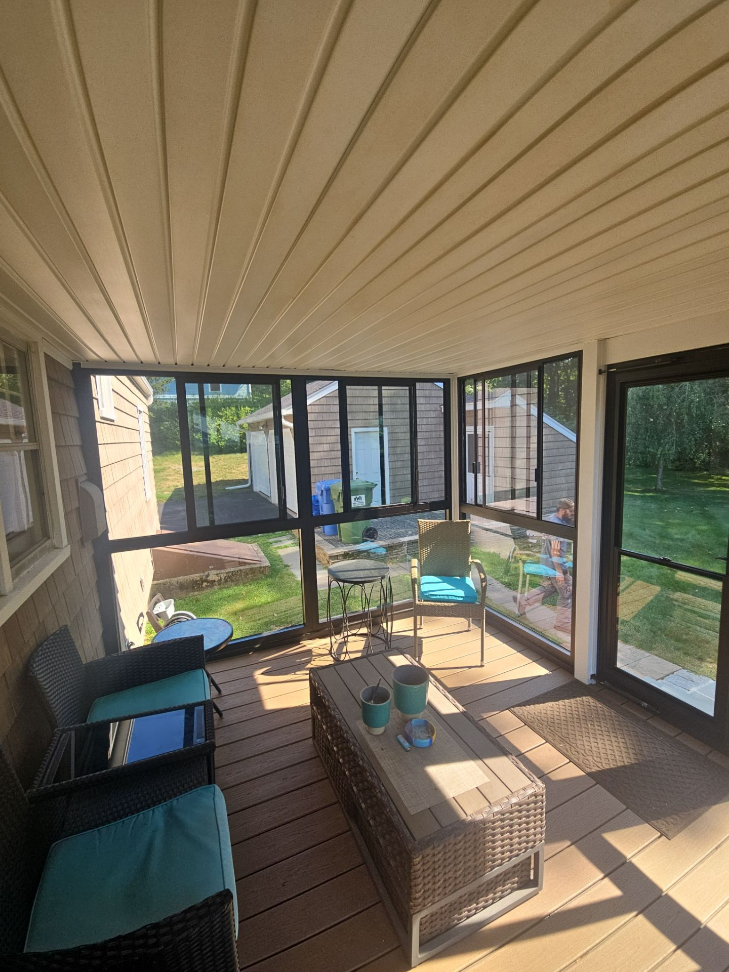 Summer Space Porch Enclosure Transformation by DiGiorgi Roofing and Siding Inc