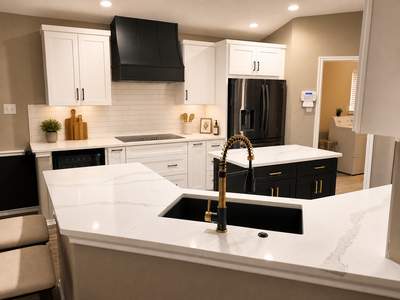 Northwest San Antonio Kitchen Remodel | Bright White Cabinets & Open Layout