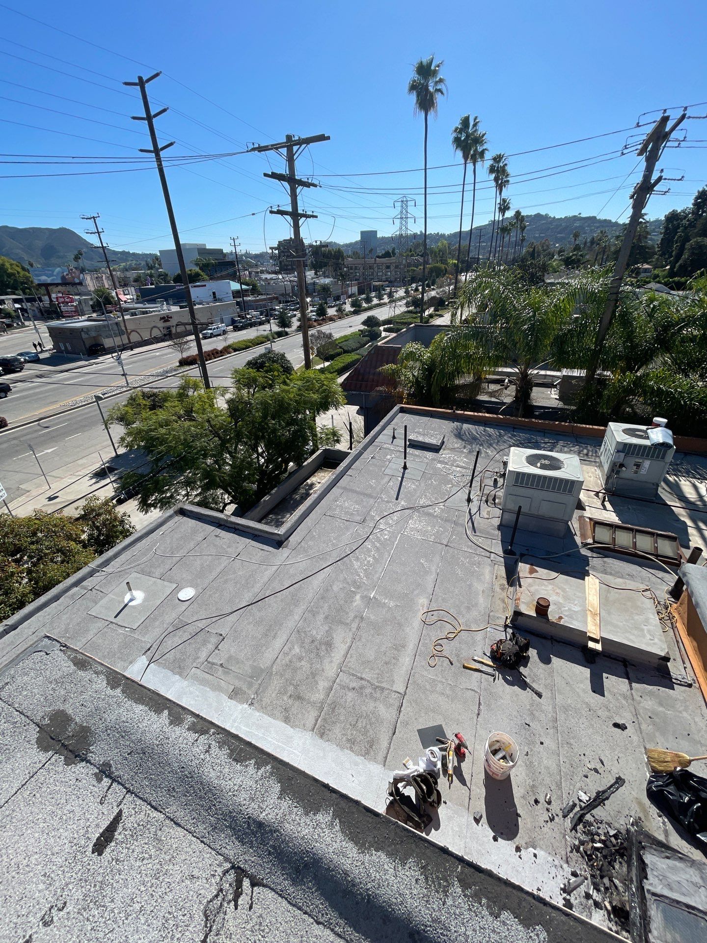 Silicone Coating Project in North Hollywood by Hull Brothers Roofing