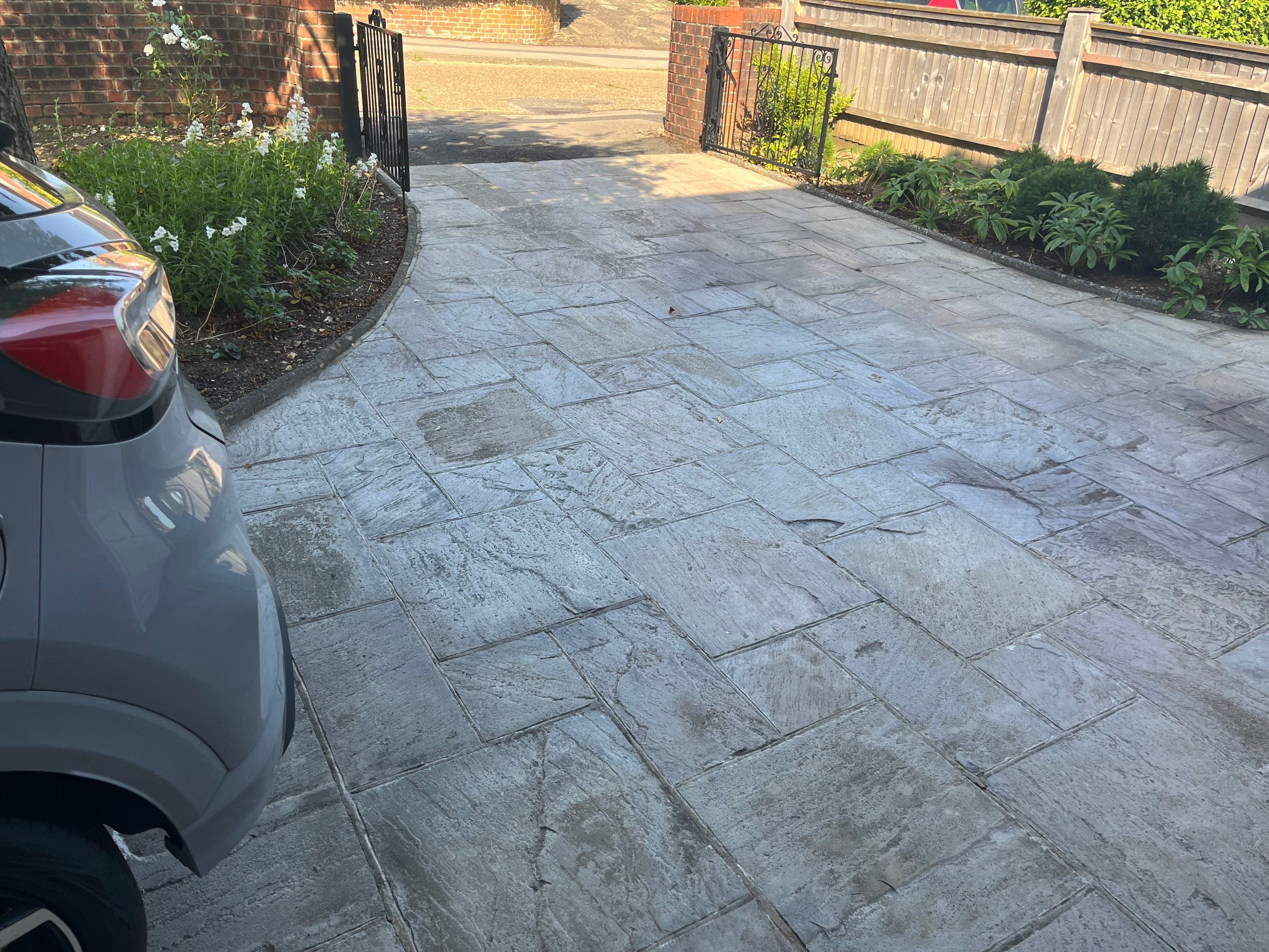 York Stone Patio Cleaning using Honda 15lpm Low Pressure Washing Machine by Ges Exterior Cleaning ltd
