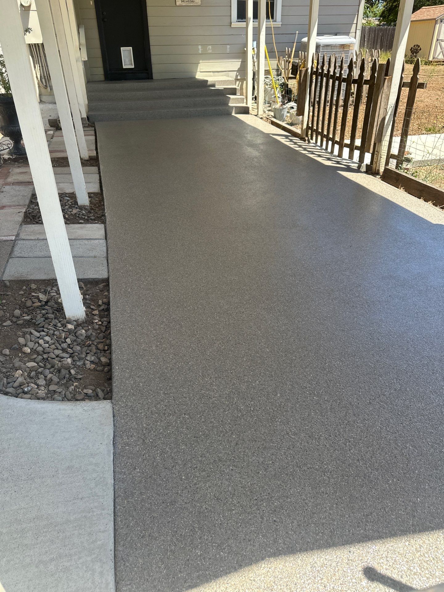 Obsidian Polyurea Coating for Atascadero Porch and Steps by MGP Coatings