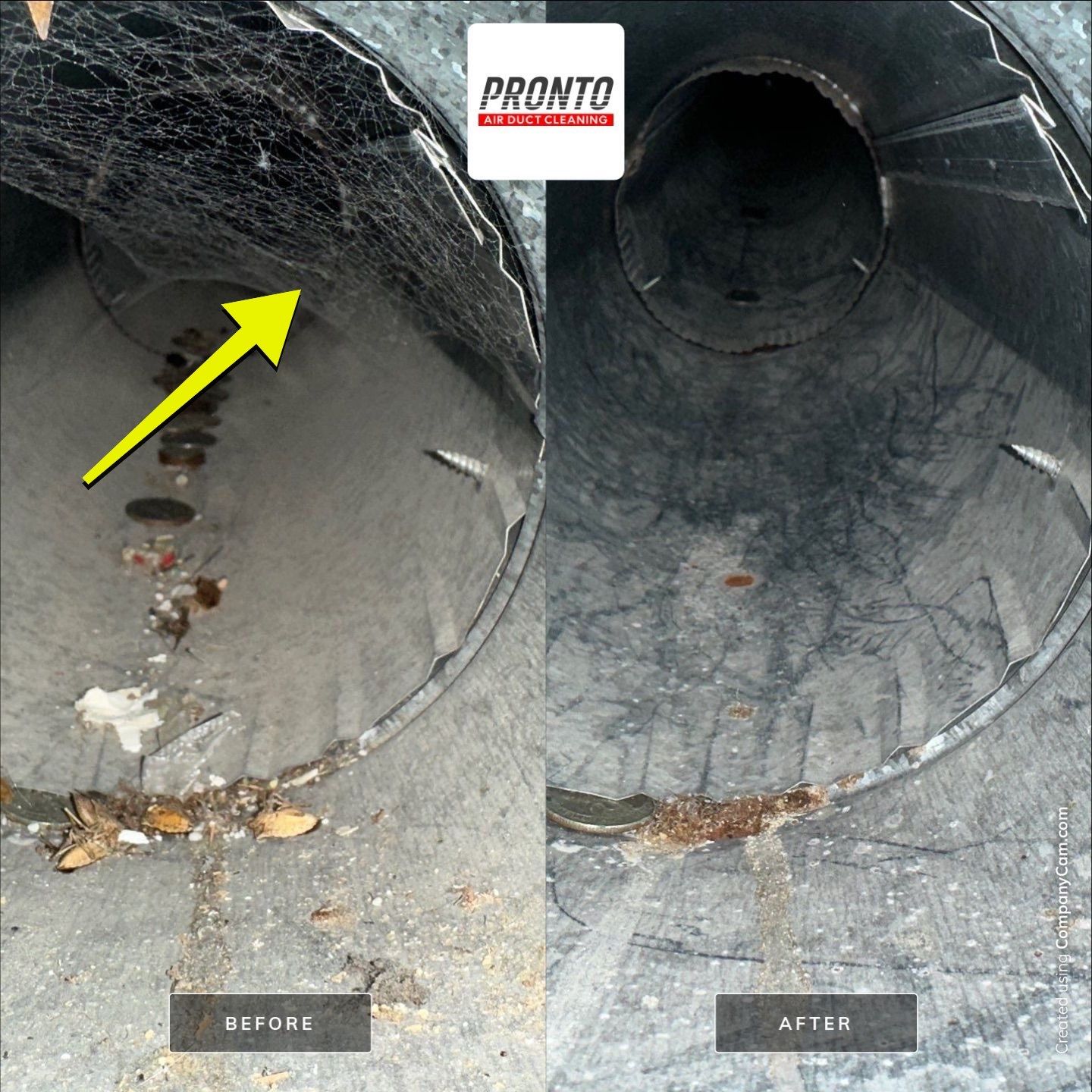 Air duct cleaning using Commercial vaccum by Pronto Air Duct Cleaning