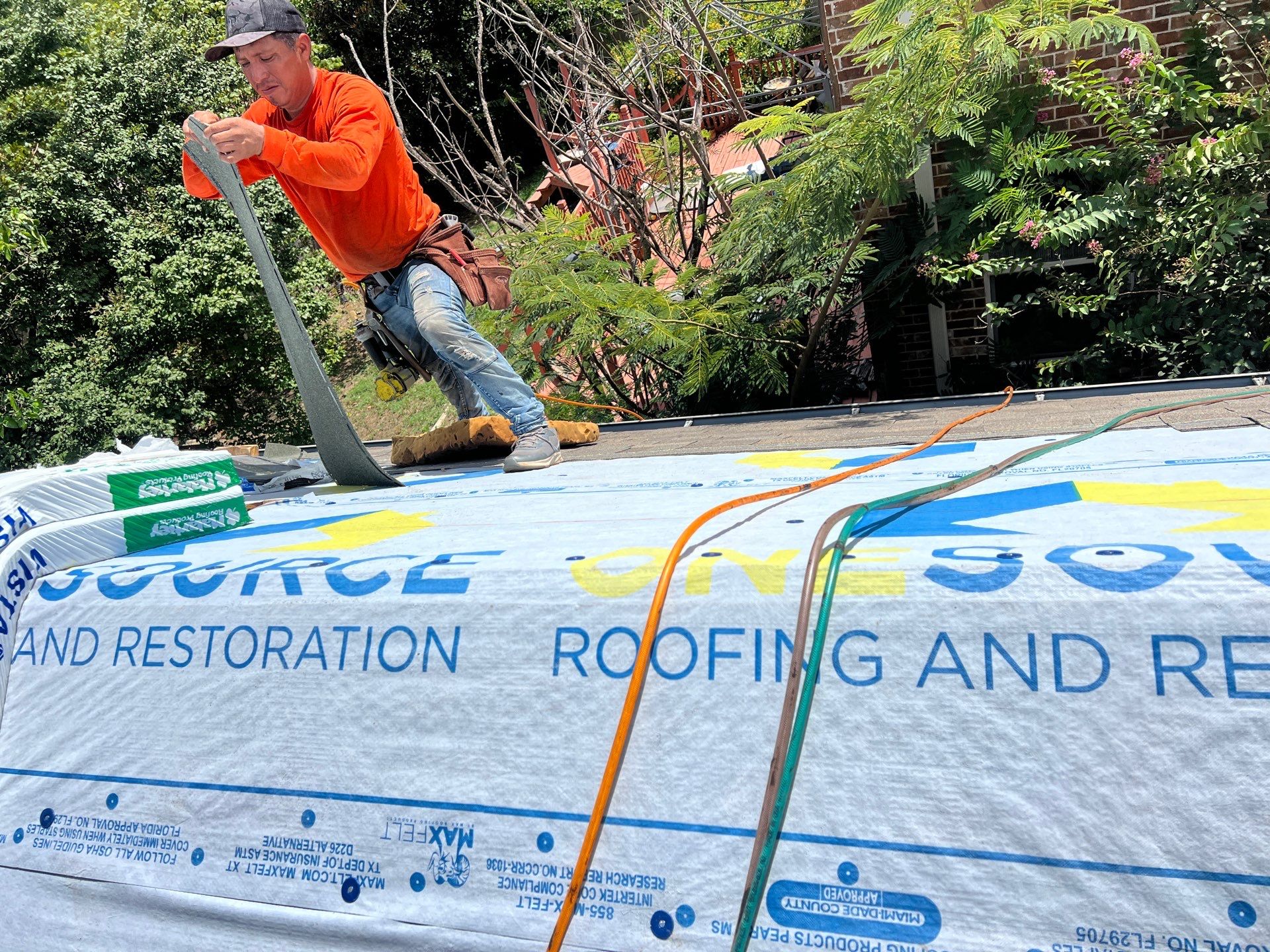 Residential Roofing Installation using Malarkey Vista Weathered Wood Plus by OneSource Roofing and Restoration