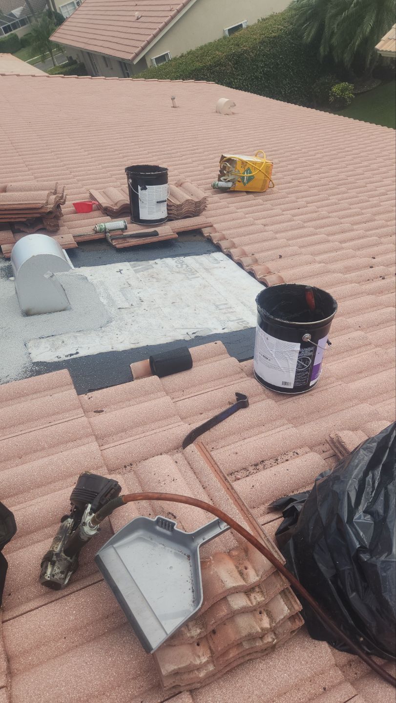 Concrete Tile Roof Repair and Sheathing Replacement in Boynton Beach by Aastro Roofing