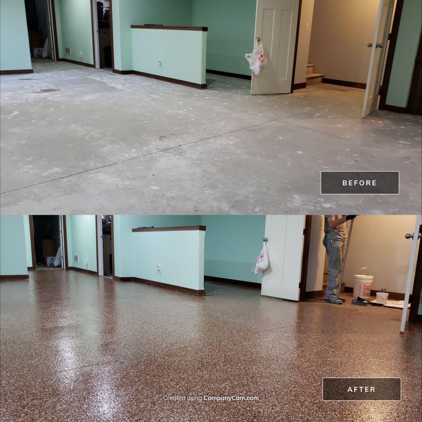 Des Moines Basement Remodel by Revival Concrete Coatings