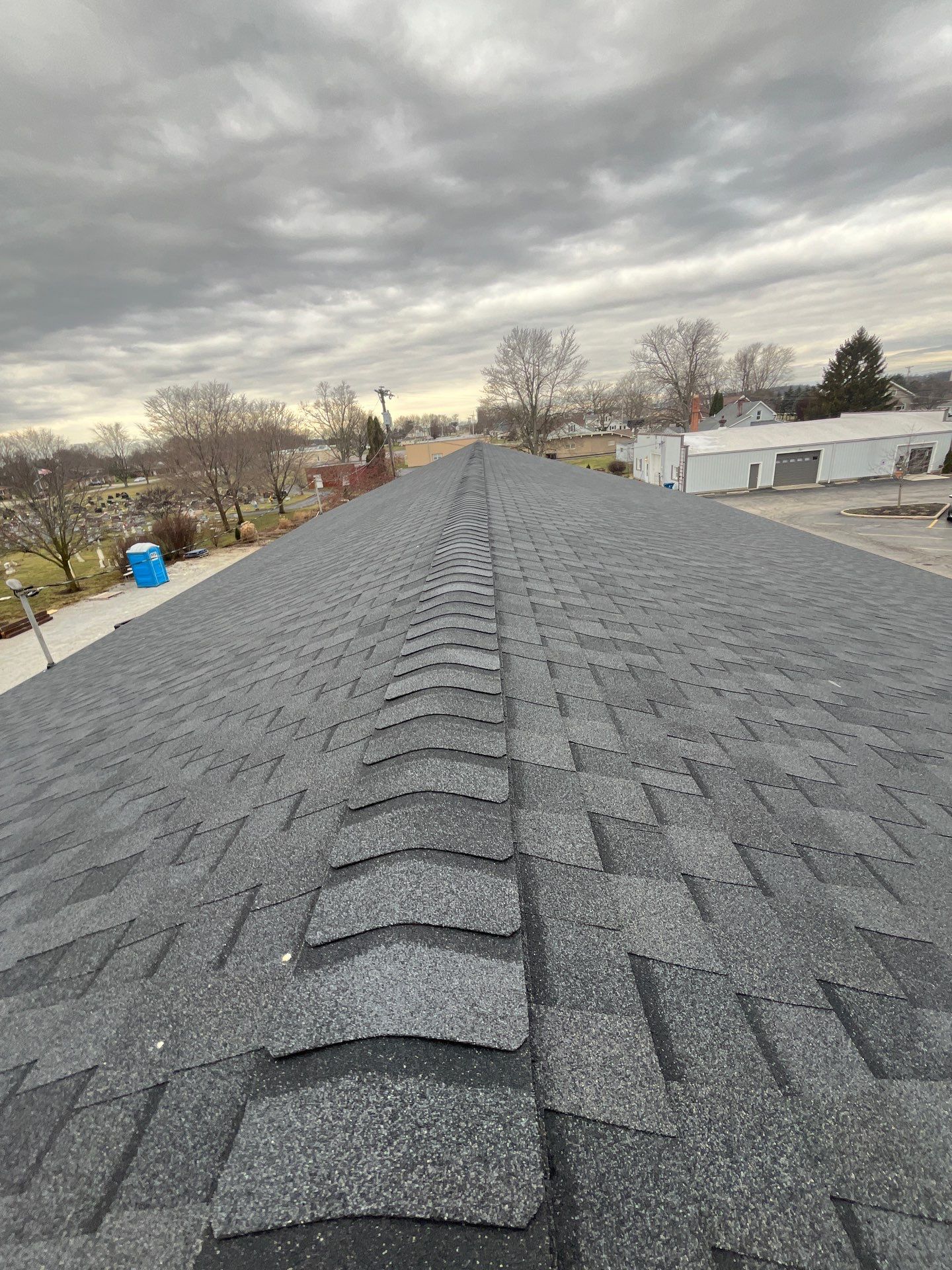 Commercial Roofing Installation using GAF Timberline HDZ Slate by Nitro Roofing and Construction