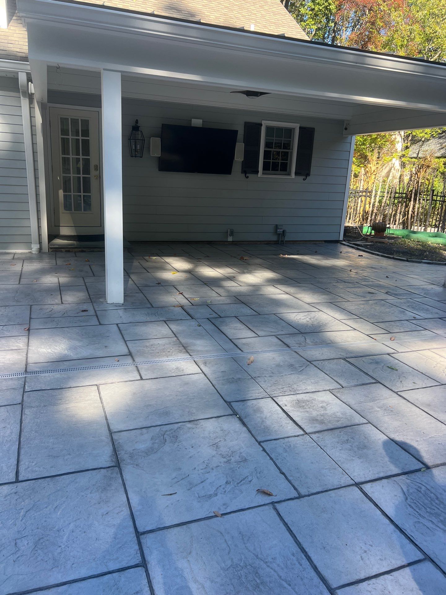 Stamped Concrete Pool Deck  by Architectural Concrete Design