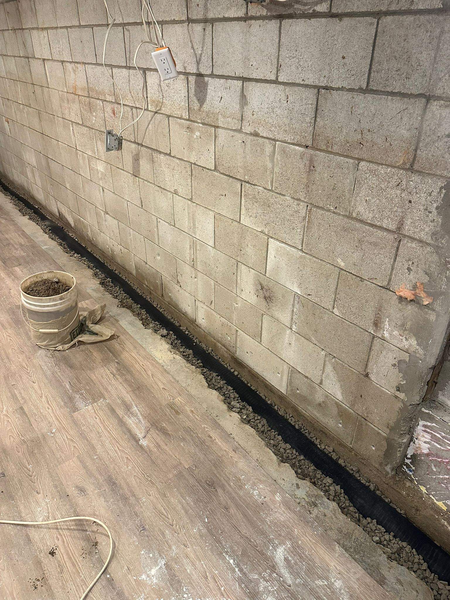 Interior waterproofing Project in Adjala-Tosorontio, ON by Canada Waterproofers Inc