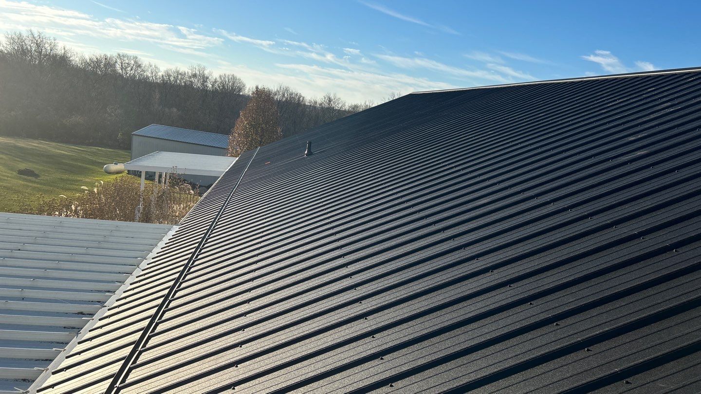 Residential Roofing Installation using Performance Panel Metal - Frost Black by RoofX 