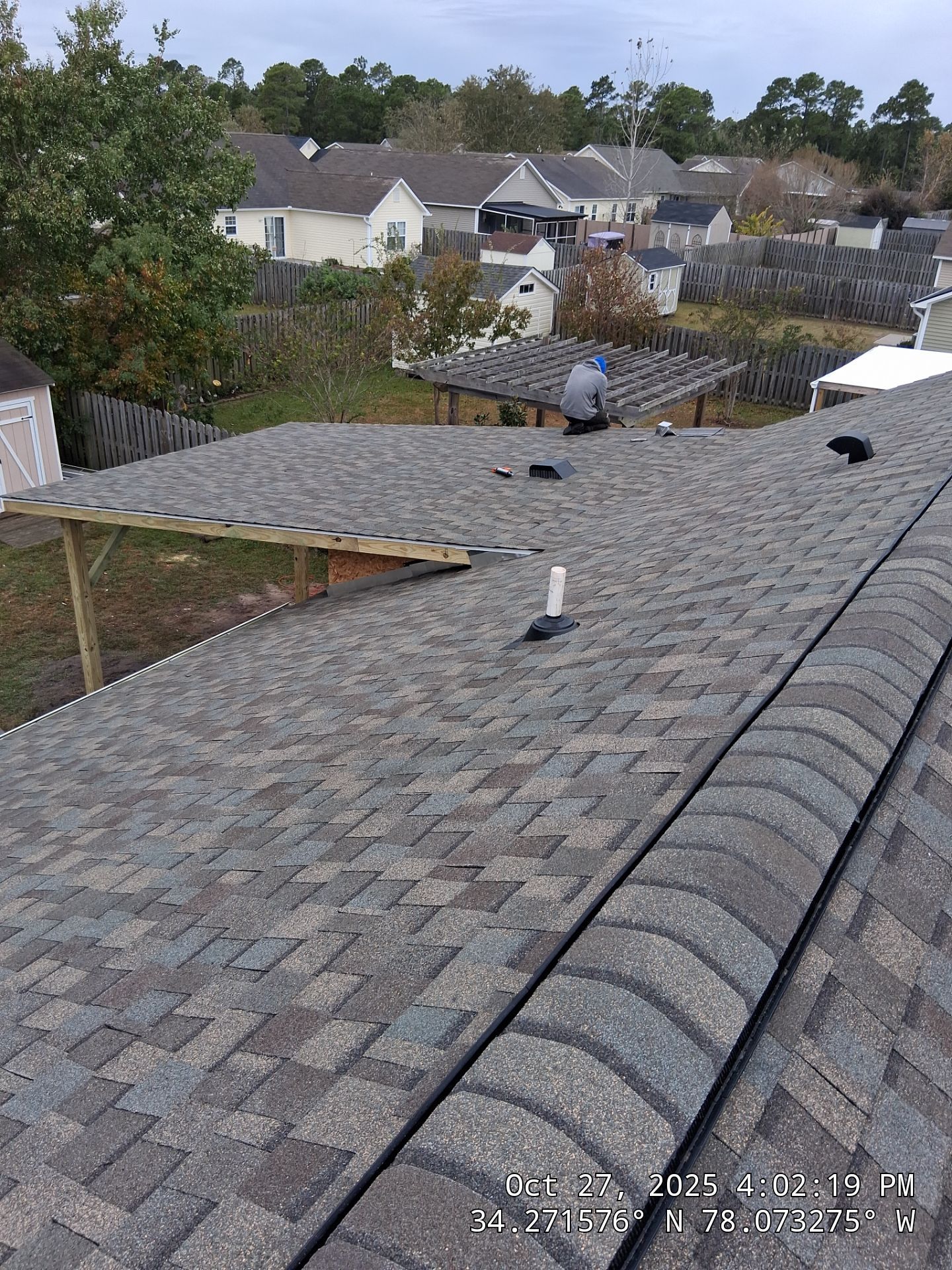 Covered Porch Build and Fortified Roof Replacement with Solar Panels by RGR Construction and Roofing, LLC