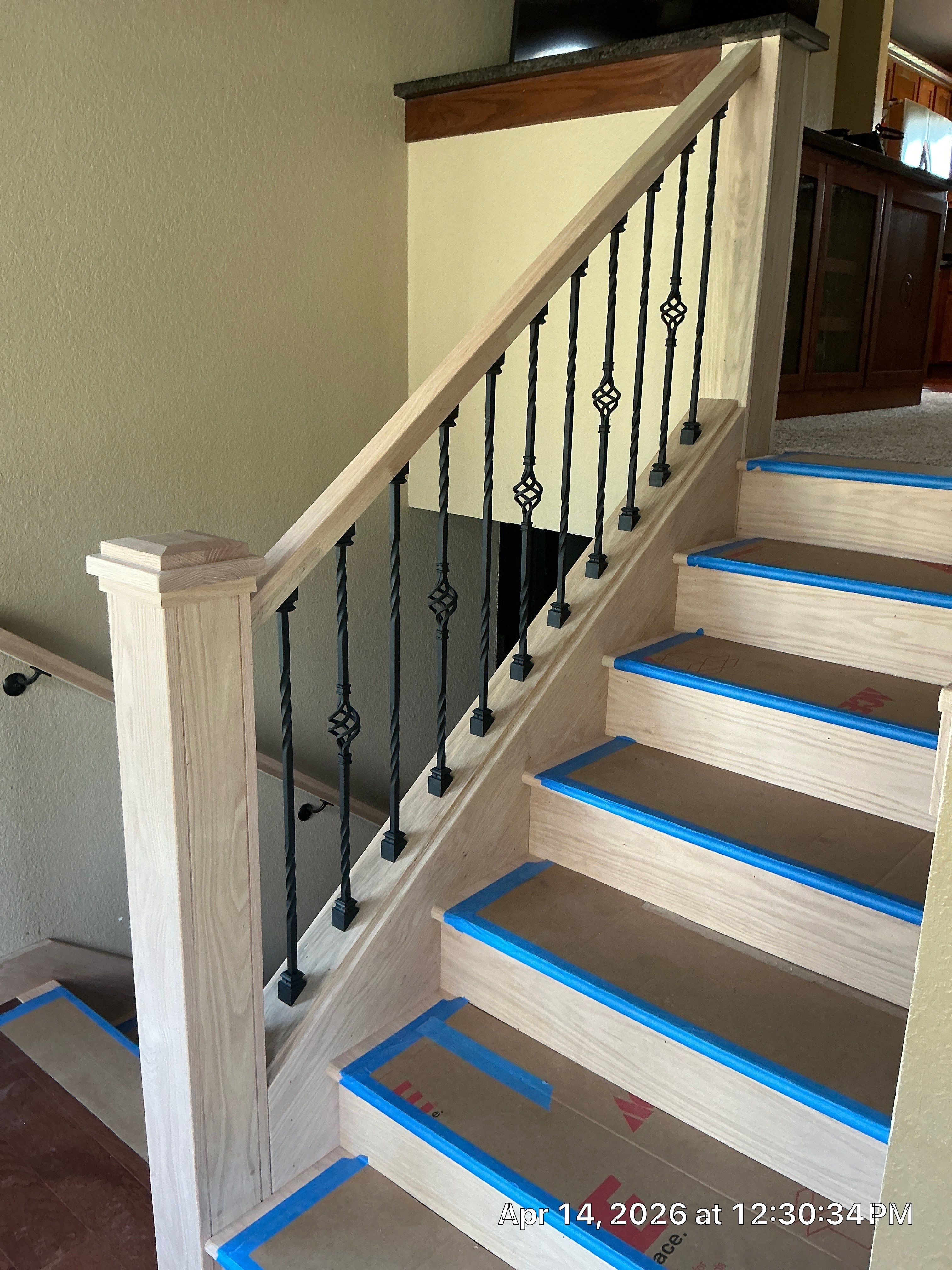 Stain, Lacquer and Seal New Steps by Midwest Paint LLC