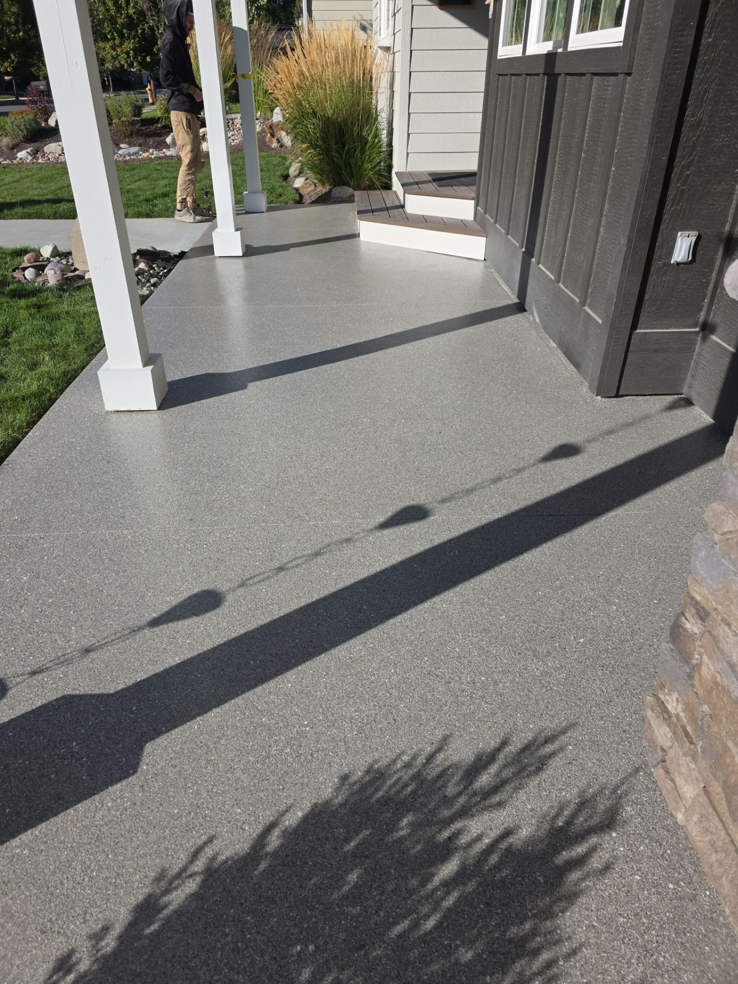 Patio Transformation using Travertine by Croc Coatings, LLC