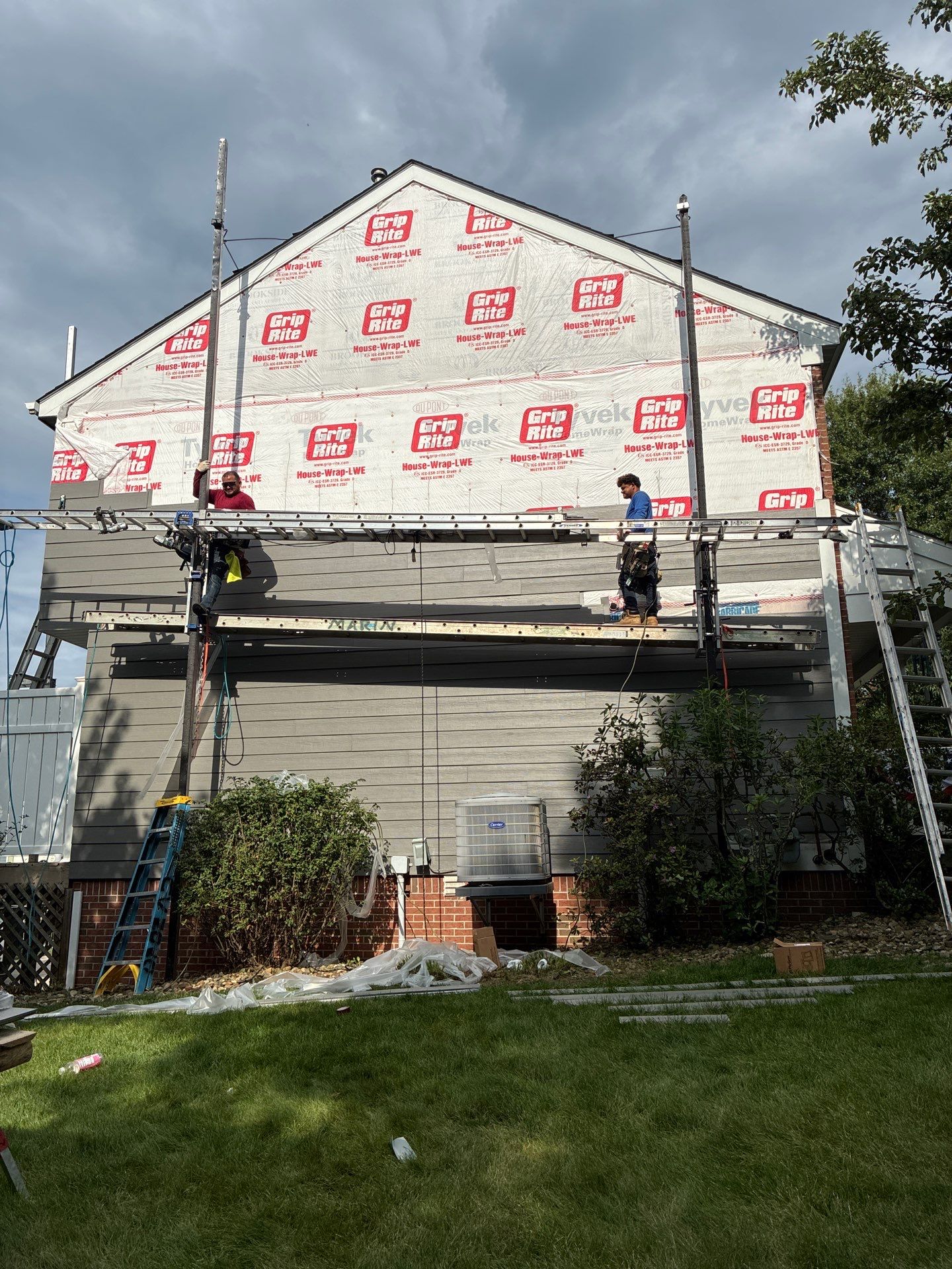 Complete Hardie Siding Replacement and Deck with pergola in Eighty Four by Cousins Roofing Siding & Decks