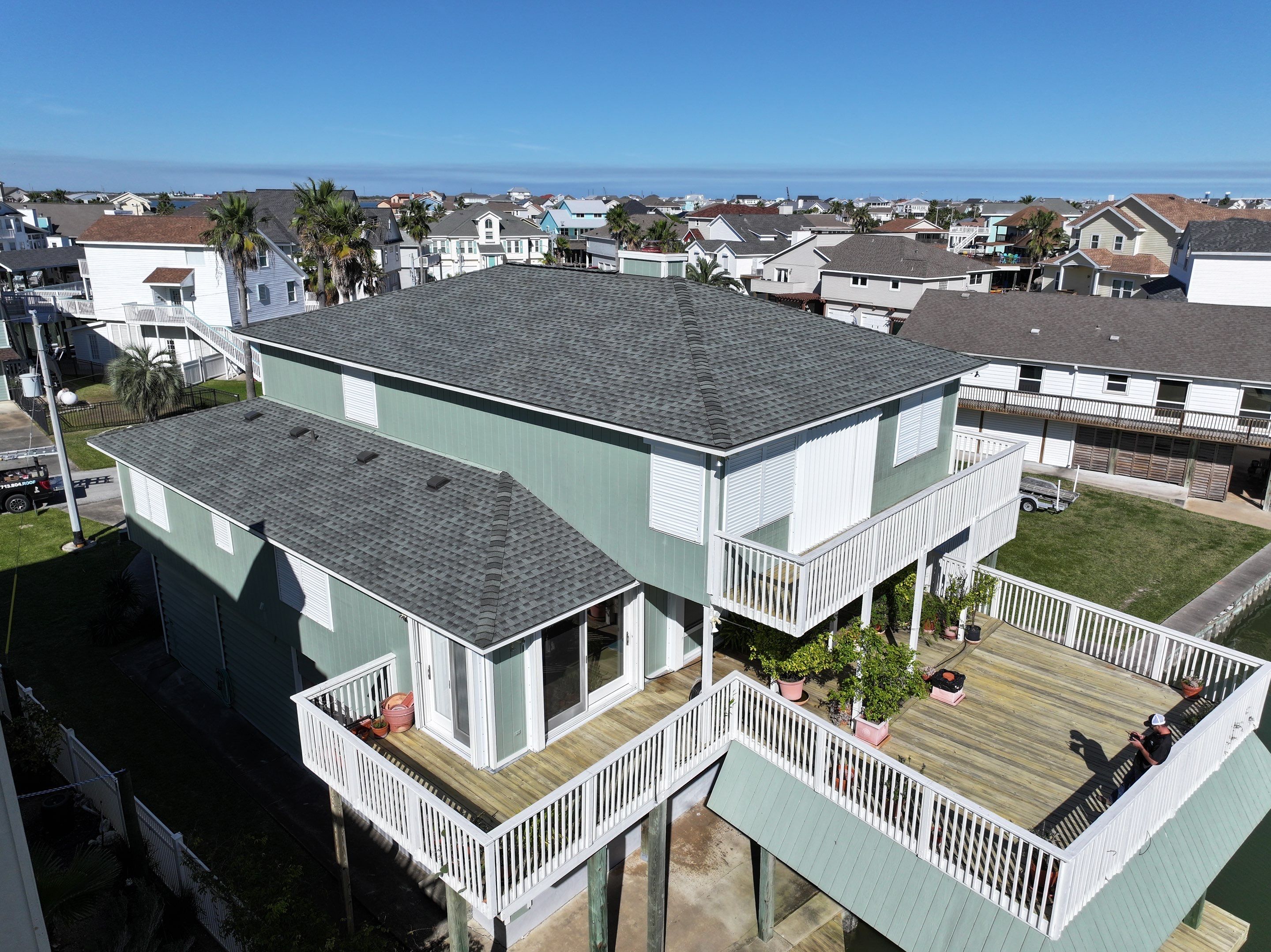 Residential Roof Replacement using GAF HDZ SLATE by Elite Roofing LLC