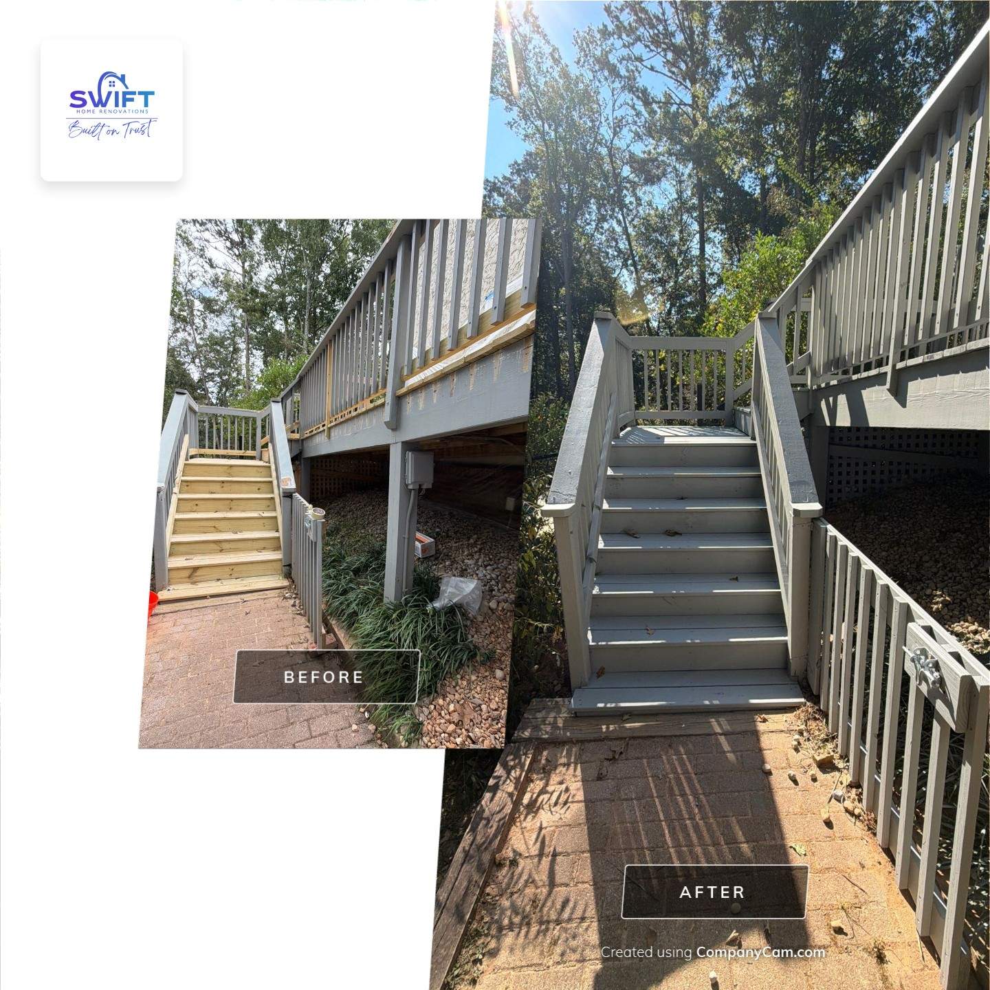 Multi-Level Deck Restoration and Staining Project in Canton, Georgia by Swift Home Renovations 