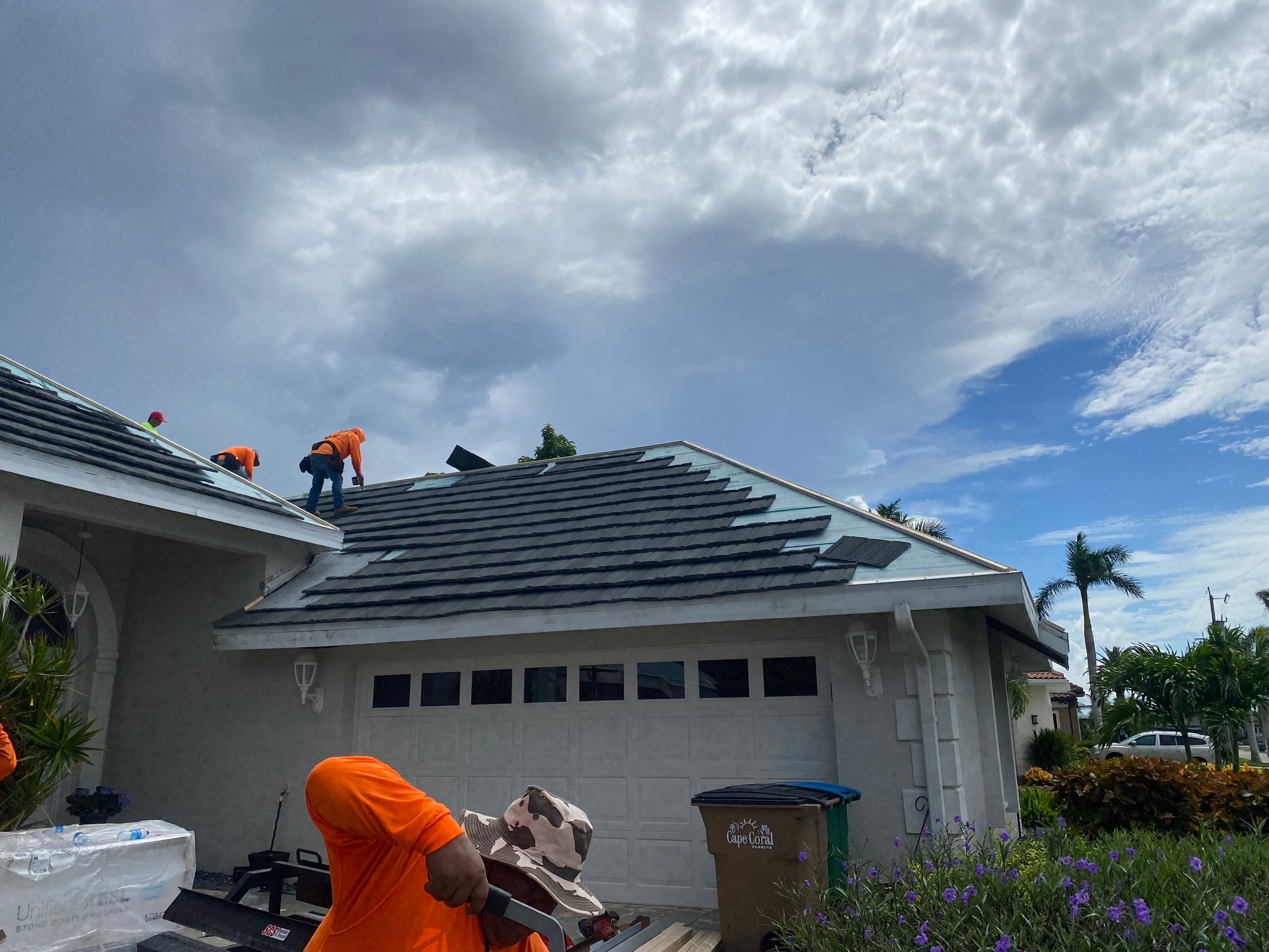 SW Cape Coral Stone Coated Steel Roof Installation by Four Peaks Roofing