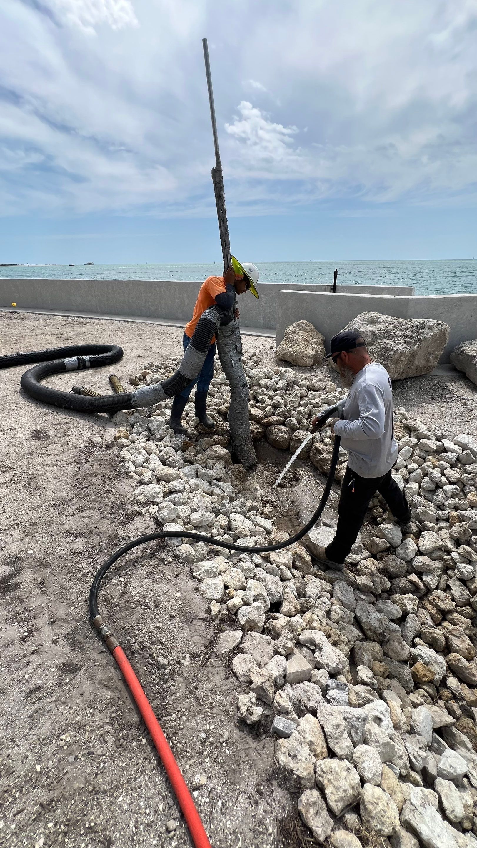 Isles of Capri Condo Parking Garage Drainage System Cleaning by APS Power & Water