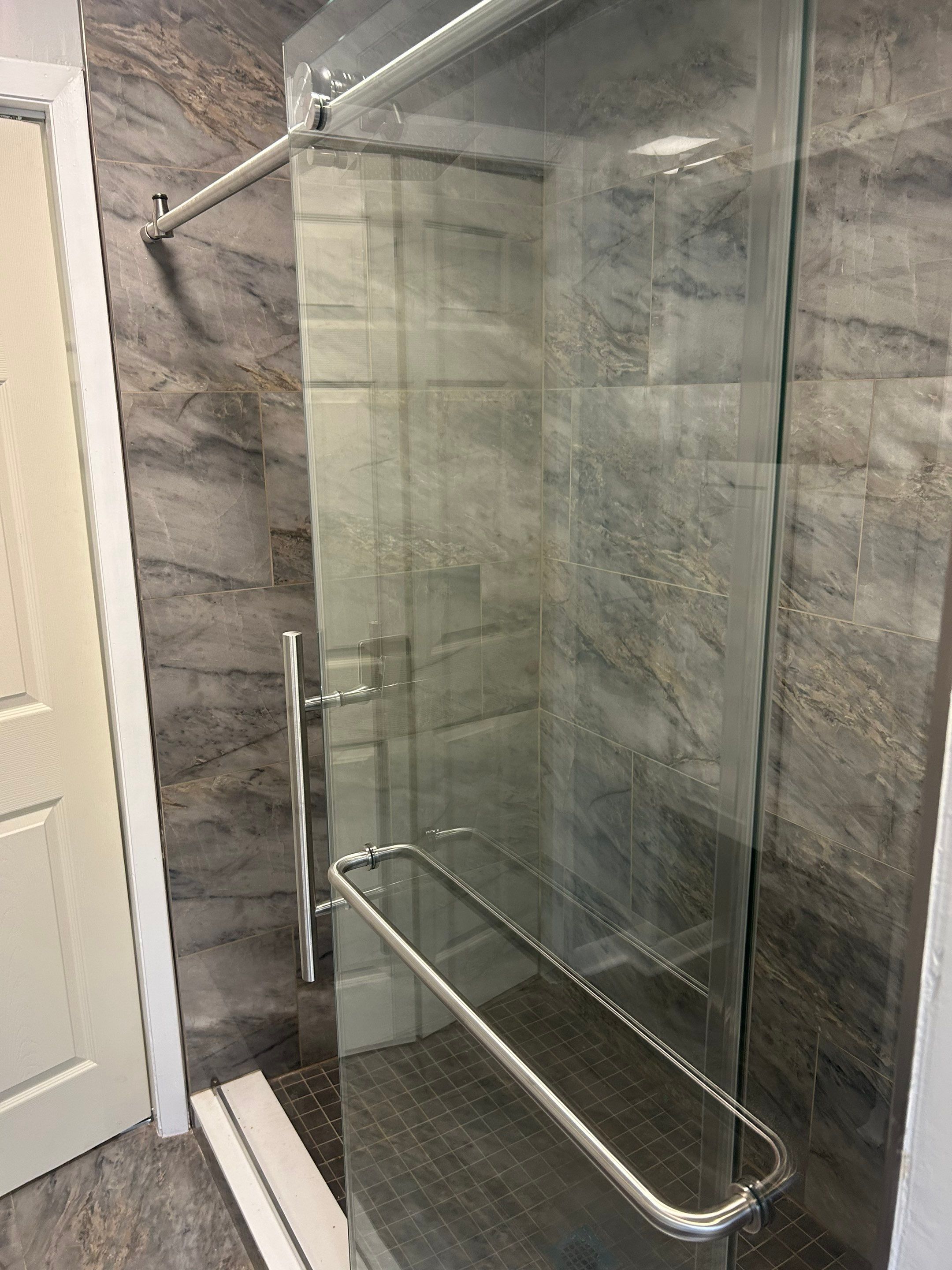 Luxury Bathroom Makeover: Walk-in Shower & Saloon Doors Renovation by urban green energy llc