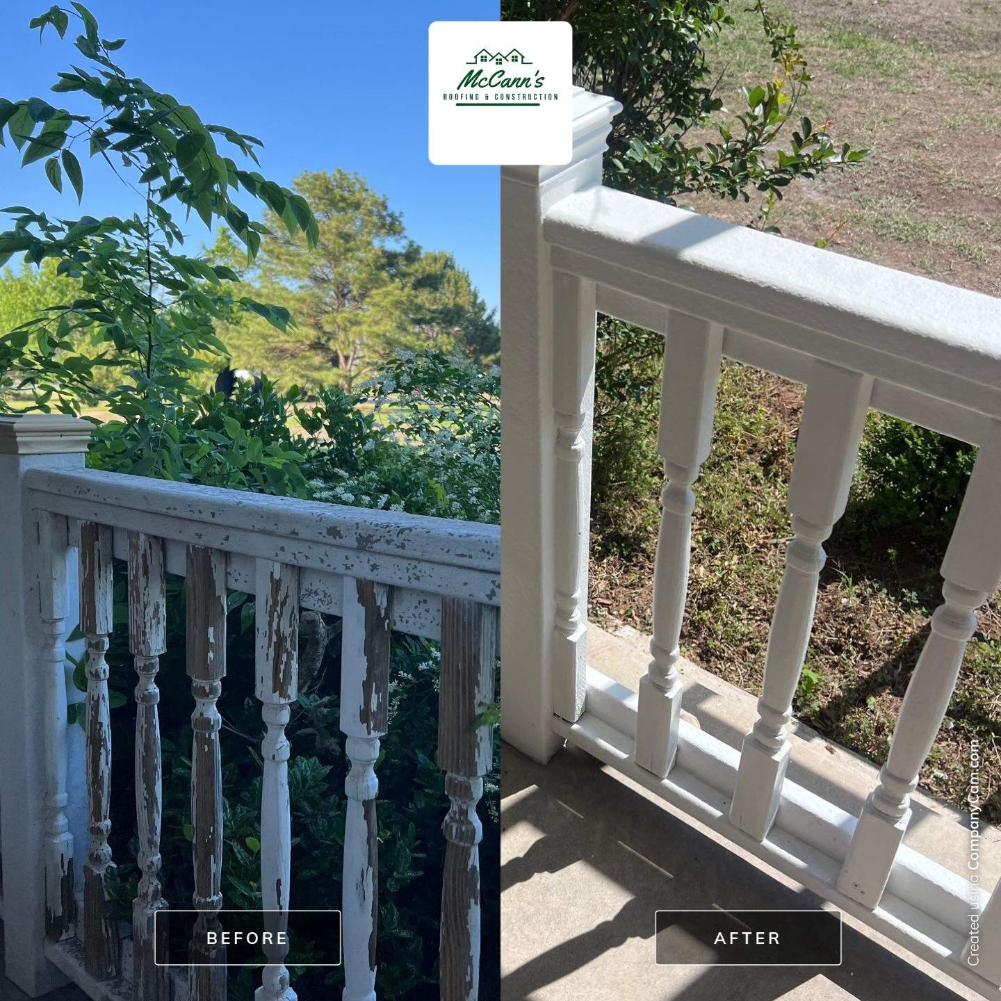 siding and porch railing replacement  in Yukon by McCann's Roofing and Construction