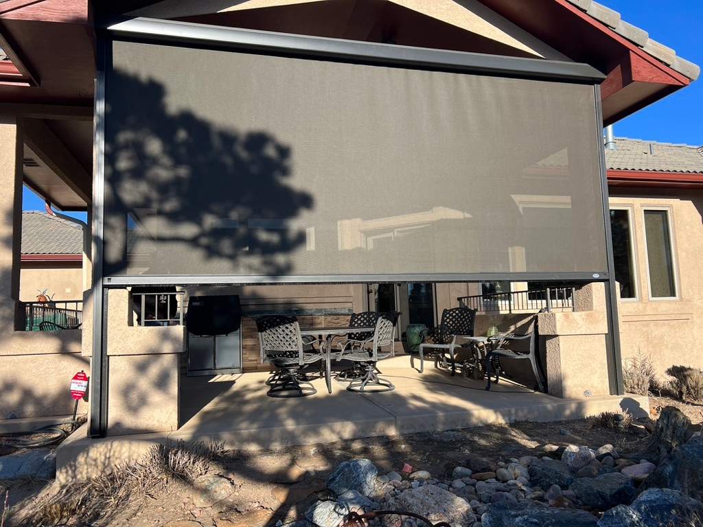 Motorized Screens using Progressive MagnaTrack Screens by Outdoor Solutions Colorado