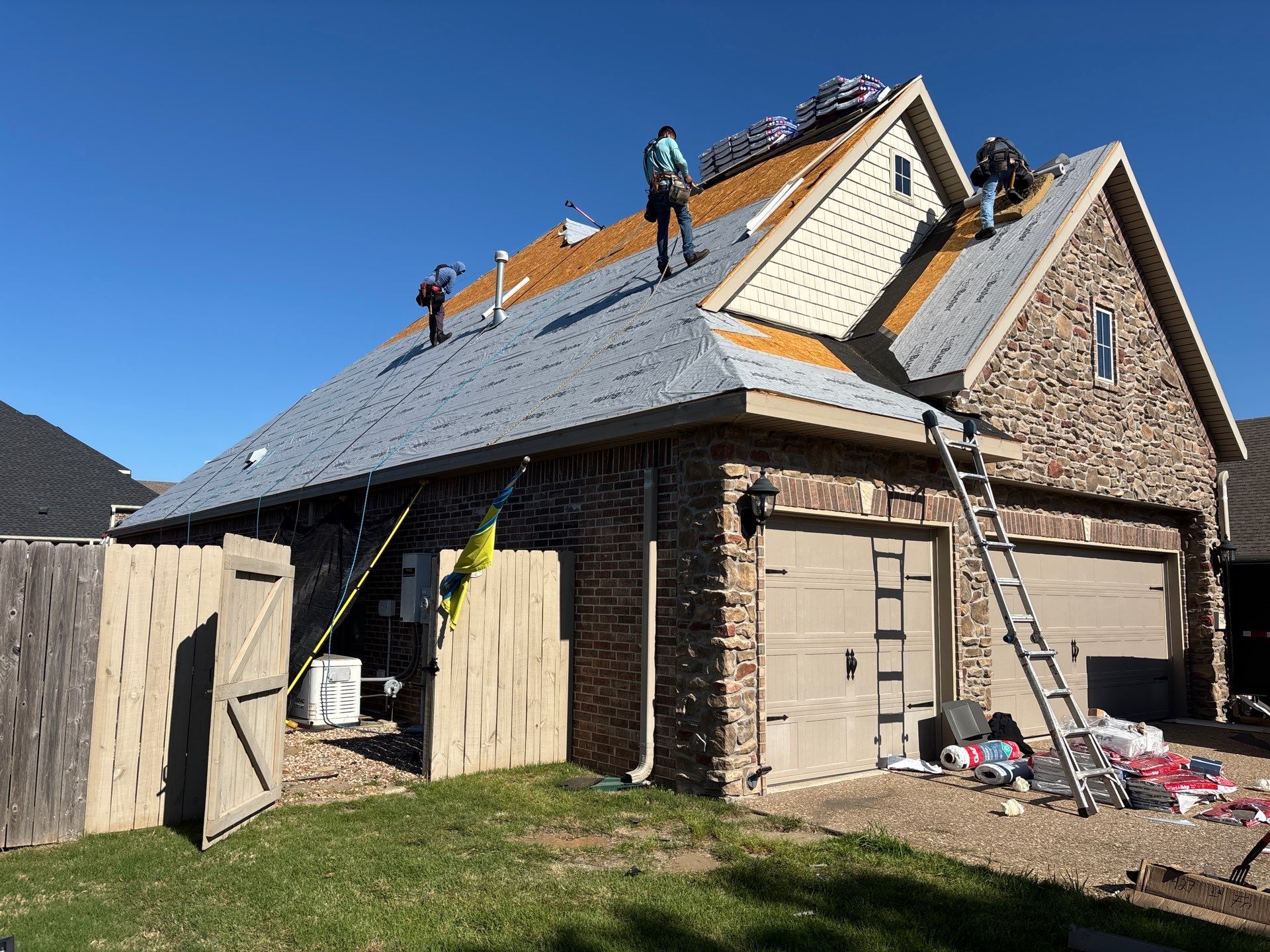 Residential Roofing Installation using GAF Armorshield in Bentonville, AR by Ozark Mountain Roofing