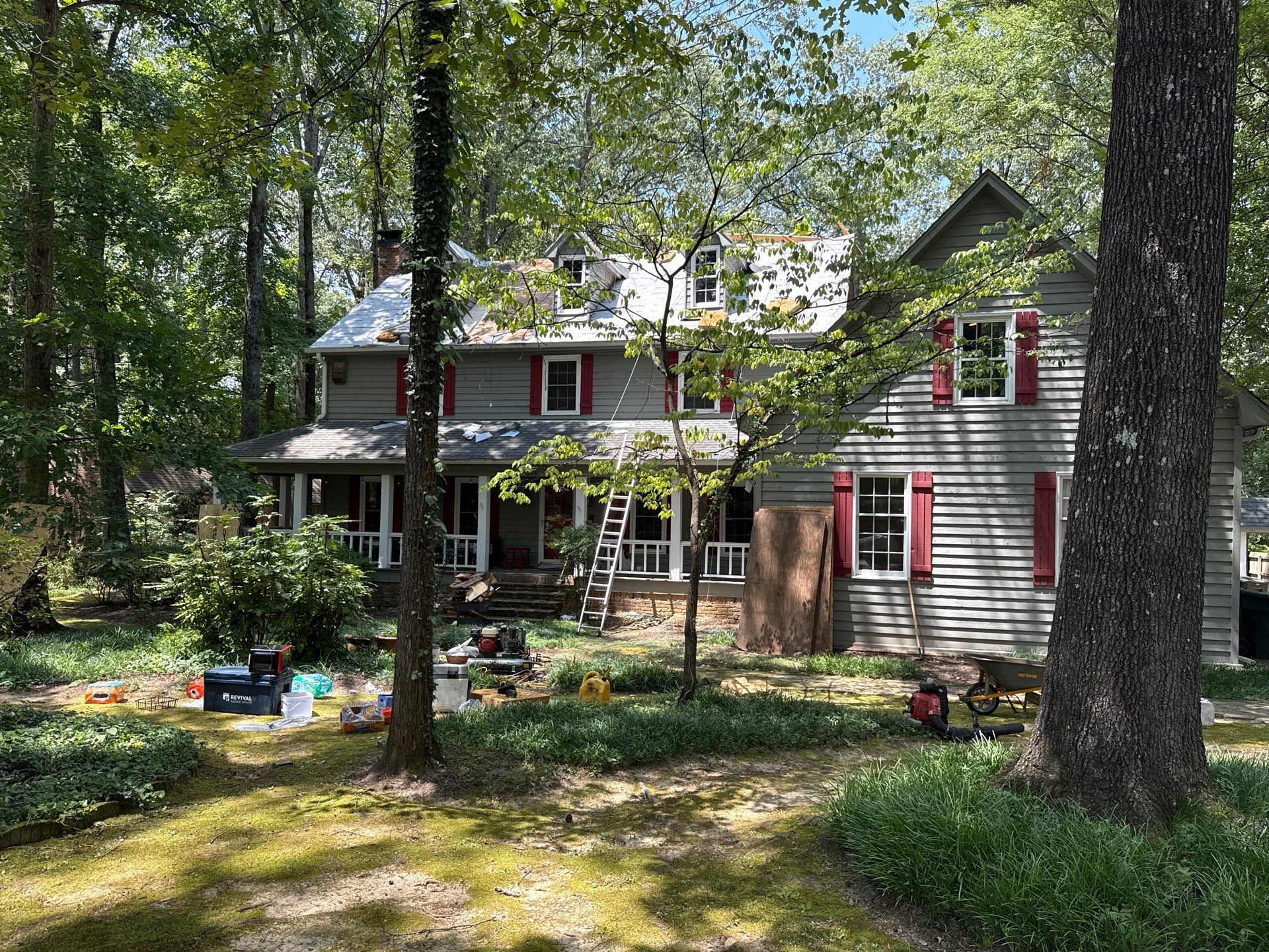 Collierville Roof Replacement Following Major Tree Impact Damage with interior repairs by Revival Roofing Services