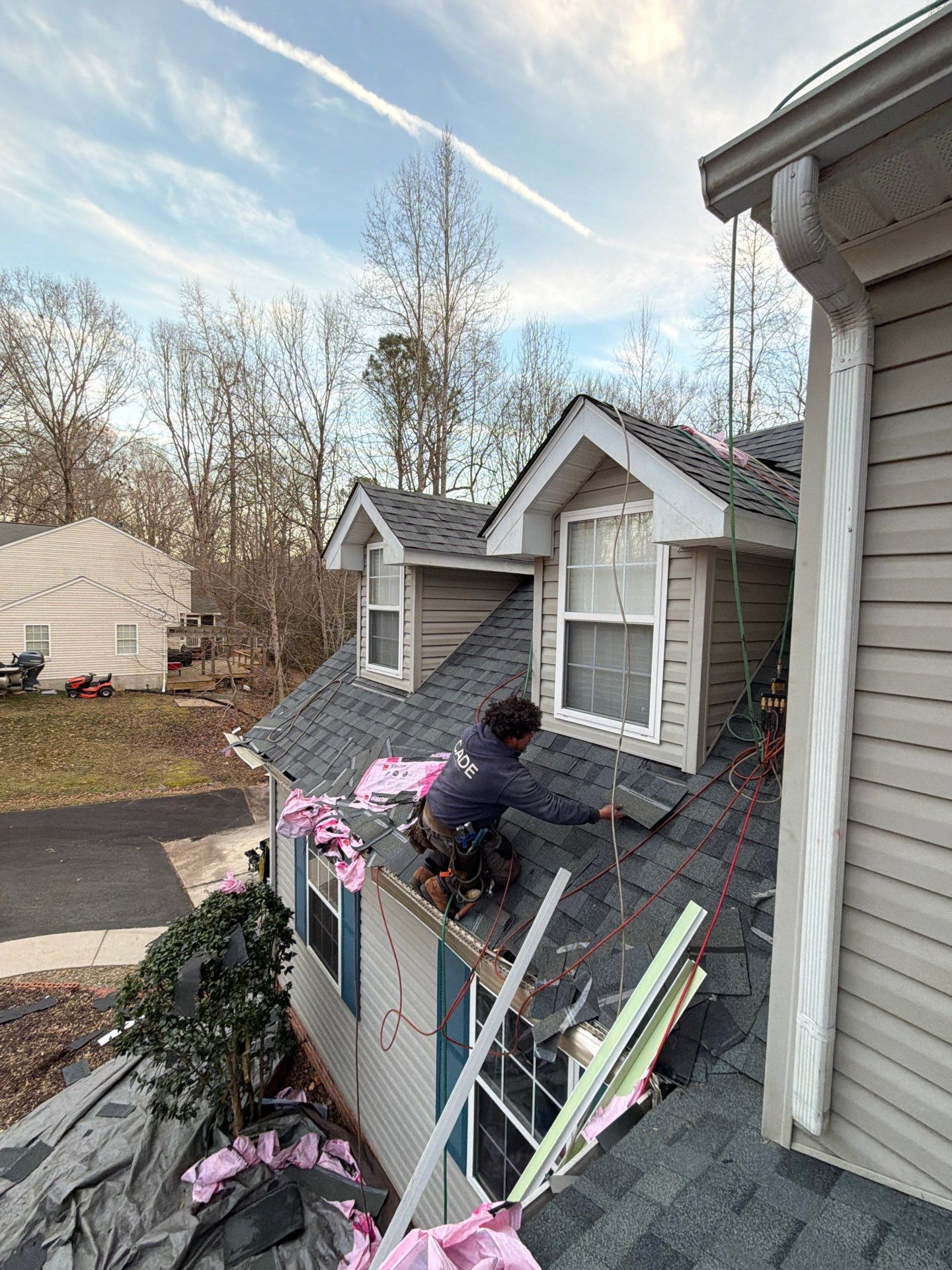 Full Roof Replacement and Gutter Installation in Gloucester by Cade Construction