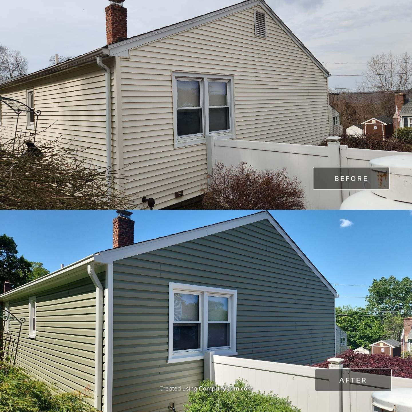 Siding Makeover with Cert. Monogram D/5 Dutchlap, Cypress & Tando Stone Sedona Bluff by DiGiorgi Roofing and Siding Inc