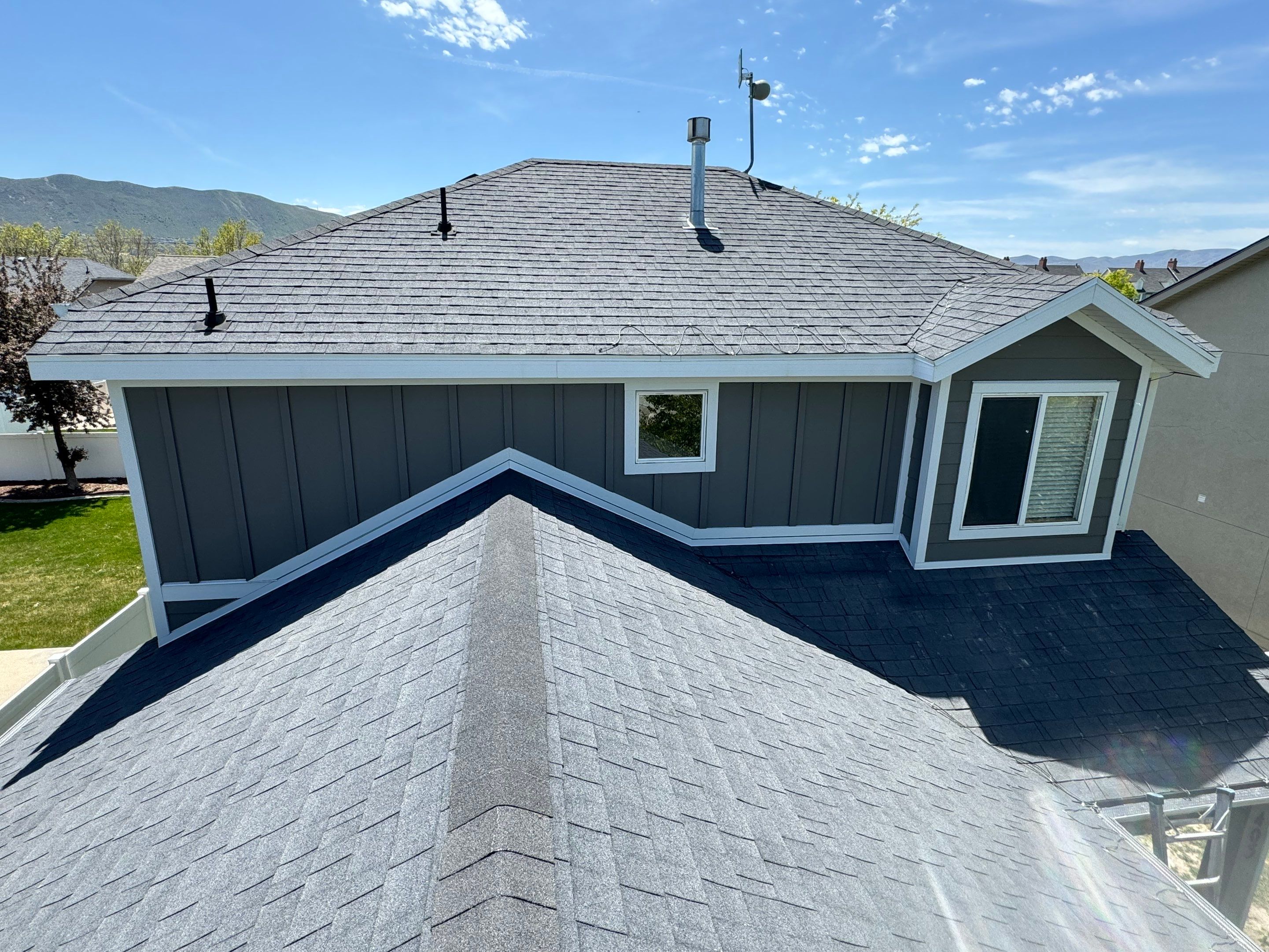 Draper | Stucco & Brick to Hardie Conversion | Aged Pewter & Arctic White by Ideal Siding Utah