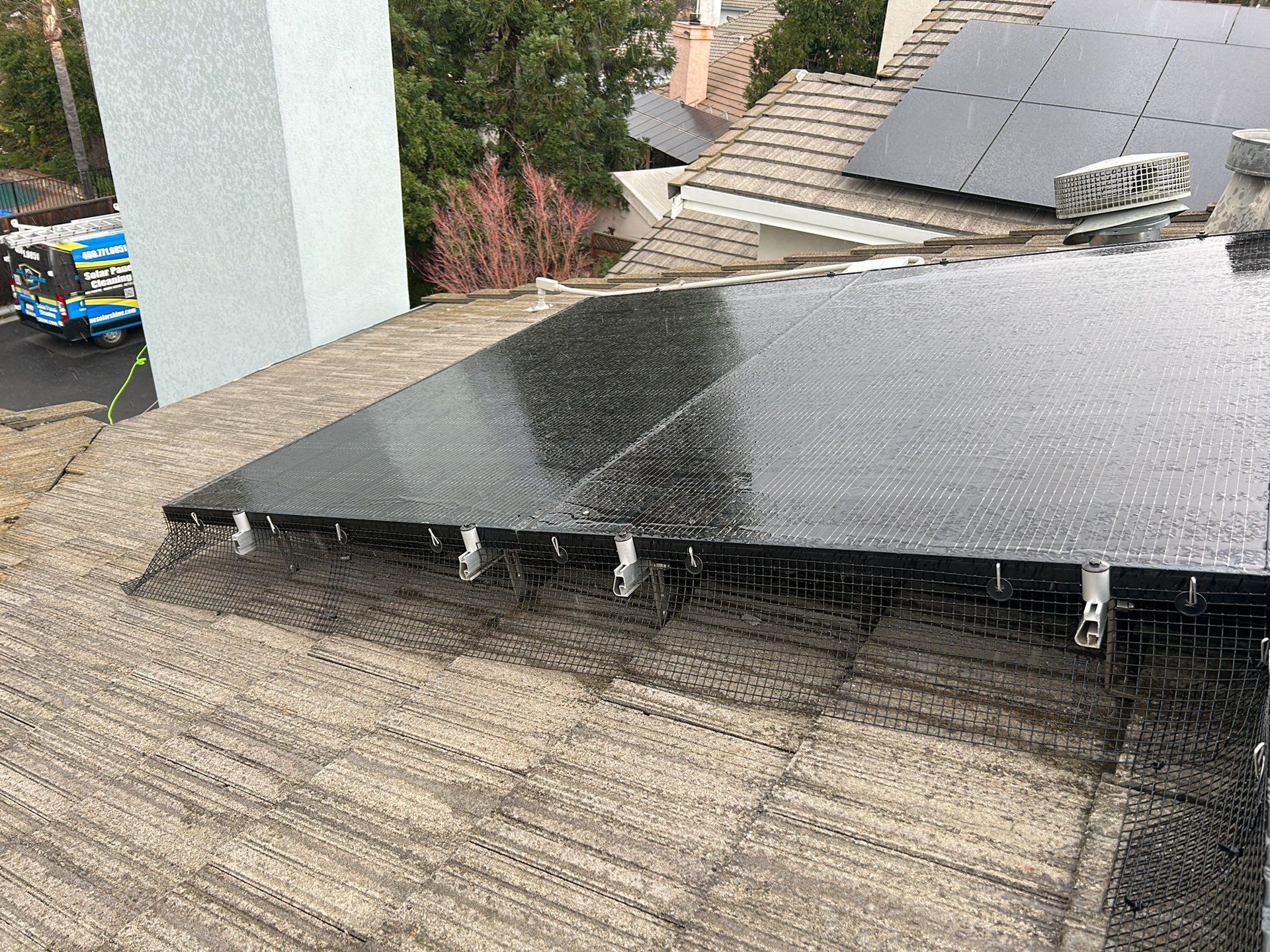 Solar Panel Bird Proofing using Critter Guard Mesh-Flat tile by All One Solar Shine