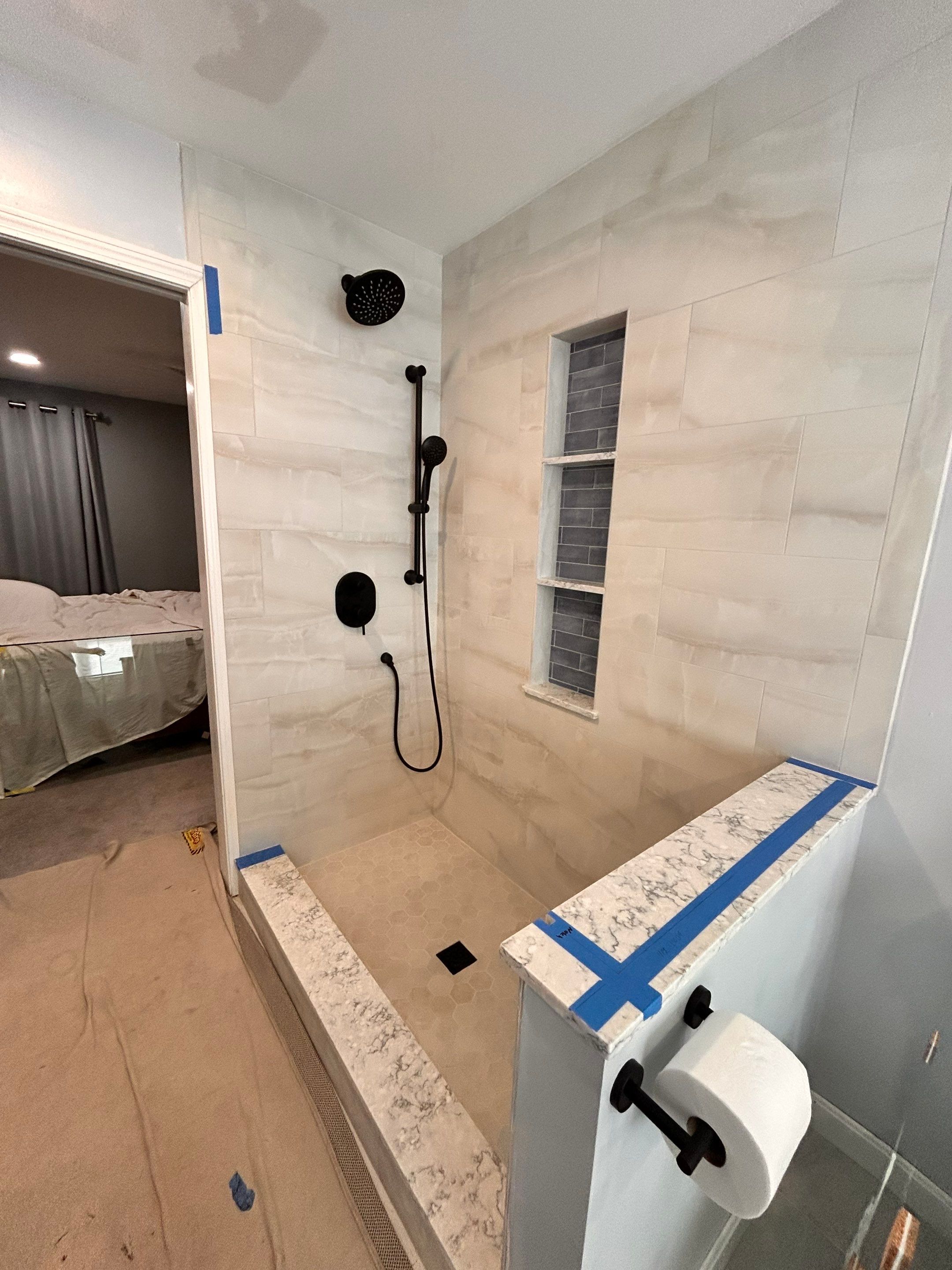 Shower using Tempered Shower Glass by Cheshire Glass Company