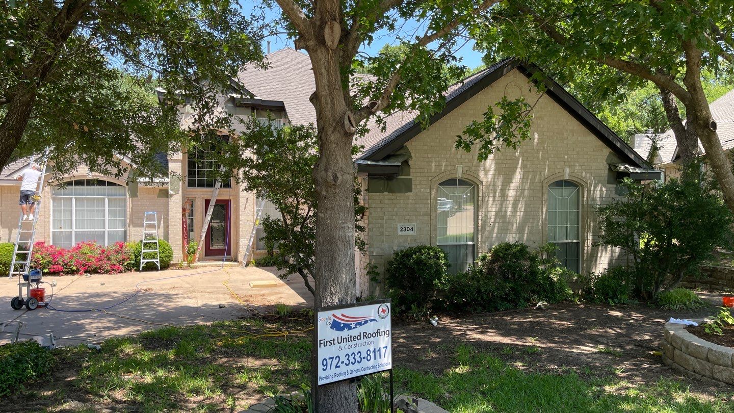 Full Exterior Remodel (Roofing, painting, Gutters) & Interior Damage Repair & Painting by First United Roofing & Construction