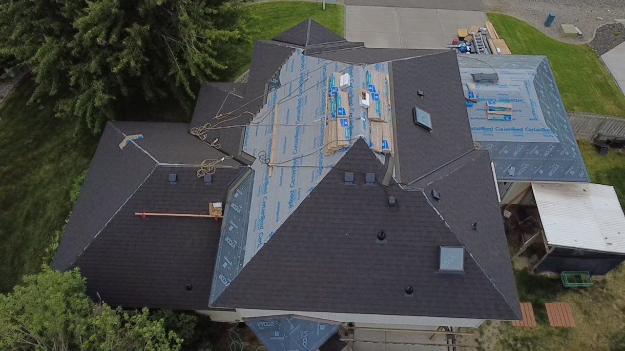 Residential Architectural Shingle Roof Replacement on Two-Story Home Cambridge Ct Kennewick, WA 99338  The Denali System - Certainteed Landmark Shingle - Black Walnut by Alpine Roofing