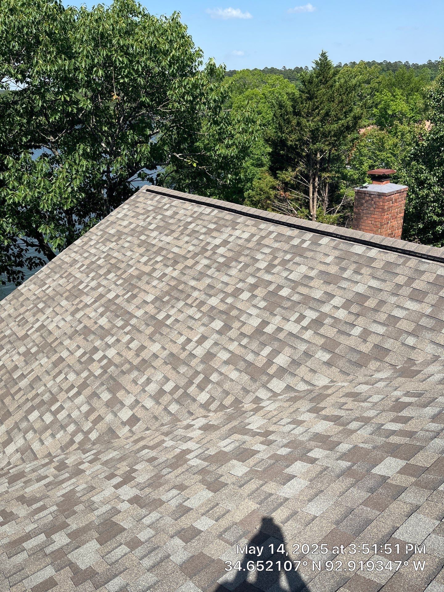 Architectural Shingle Roof Replacement and Skylight Installation in Hot Springs Village by Temple Roofing and Exteriors