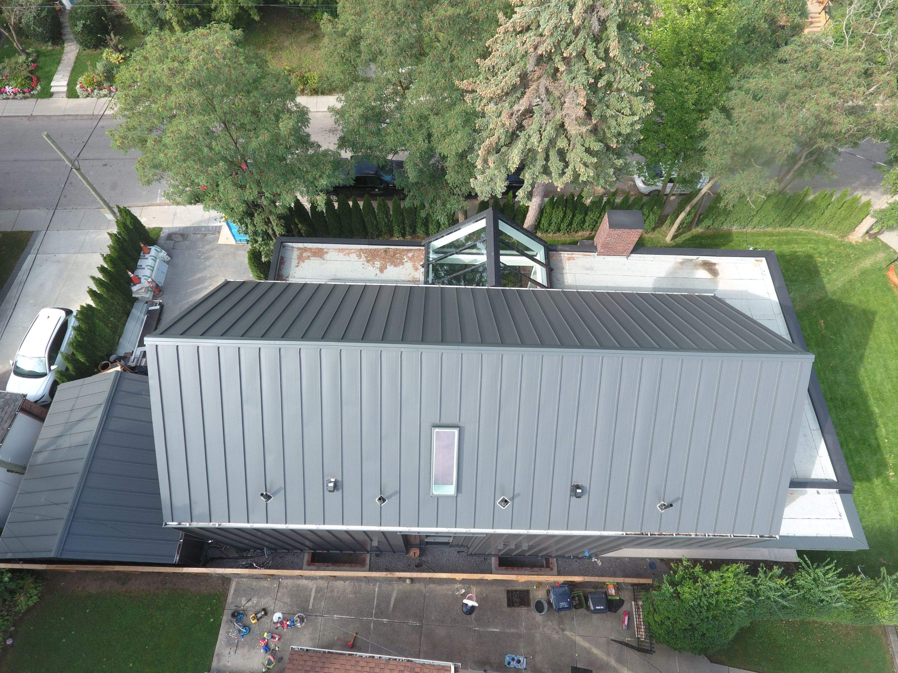 New Home Construction using 16" Standing Seam Panels by Jay Carter Roofing & Sheet Metal