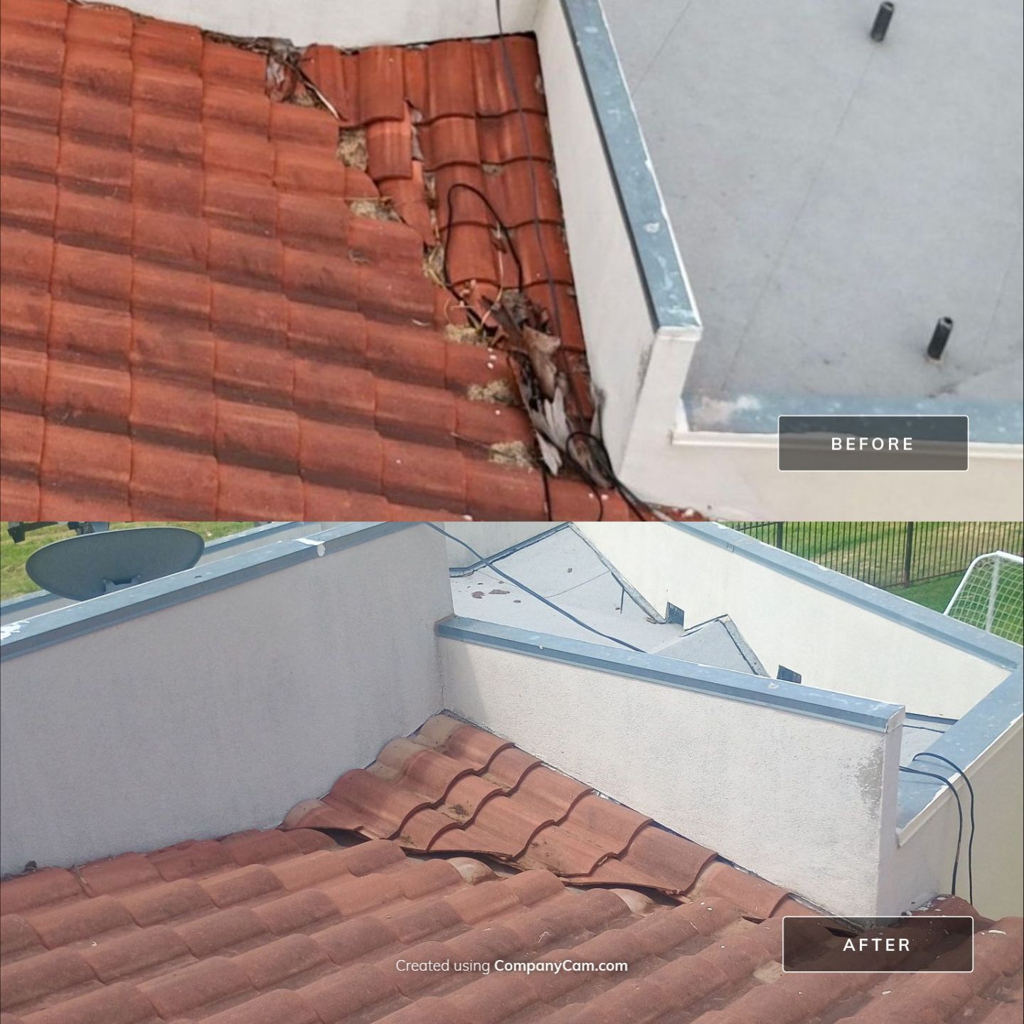 Residential Clay Tile and Flat Membrane Roof Repair in Laredo by JM Flores Roofing & Construction, Inc