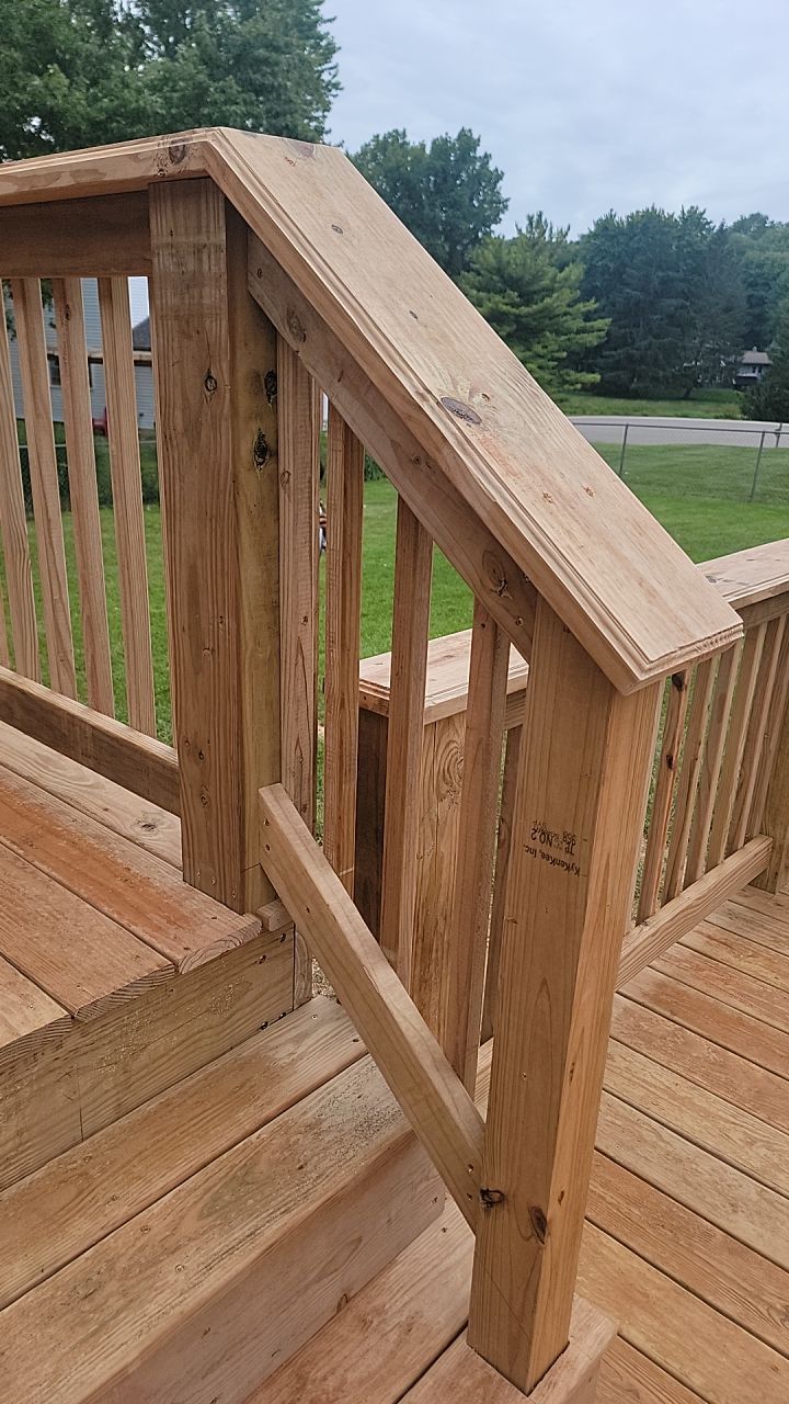 Deck Installation using Treated Lumber by Avalon Roofing and Exteriors