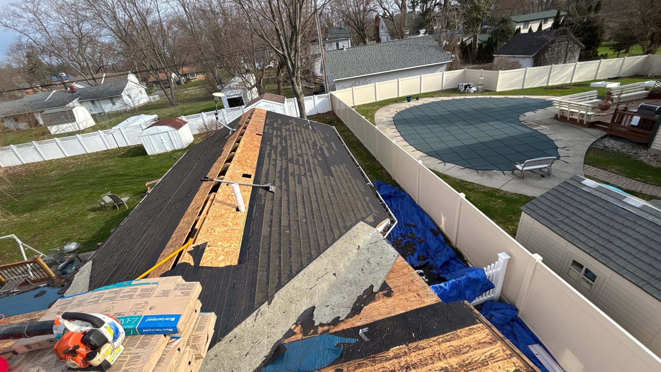 Roof Replacement using CertainTeed Landmark Pewter by 180 Contractors