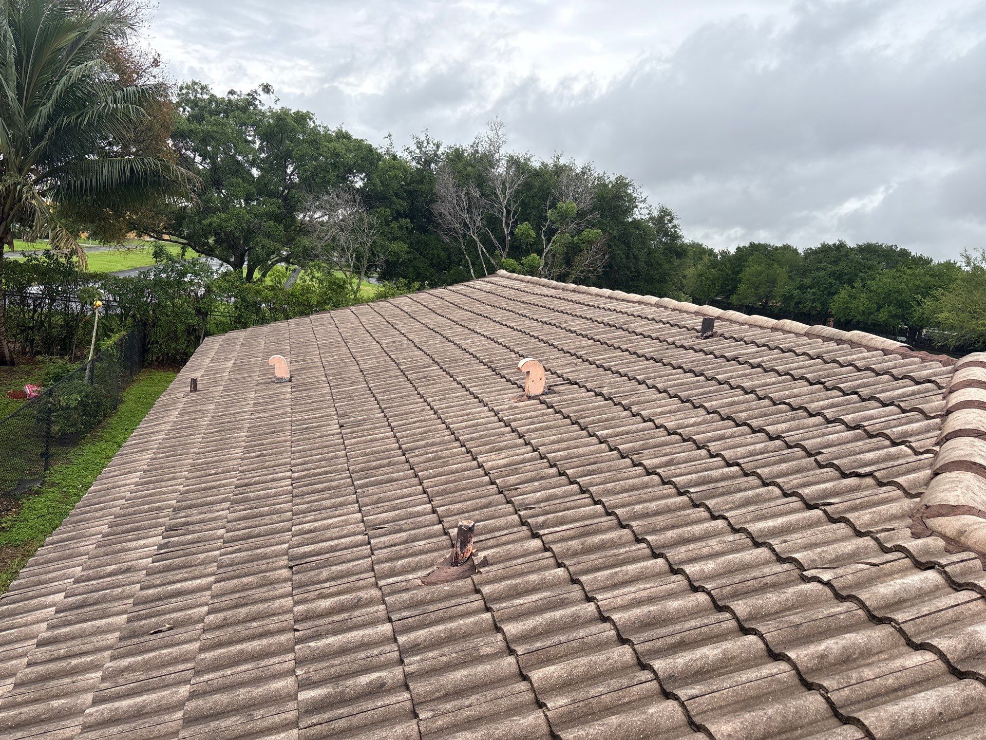 Residential Concrete Tile Roof Replacement and Deck Repair in Miramar by Aastro Roofing
