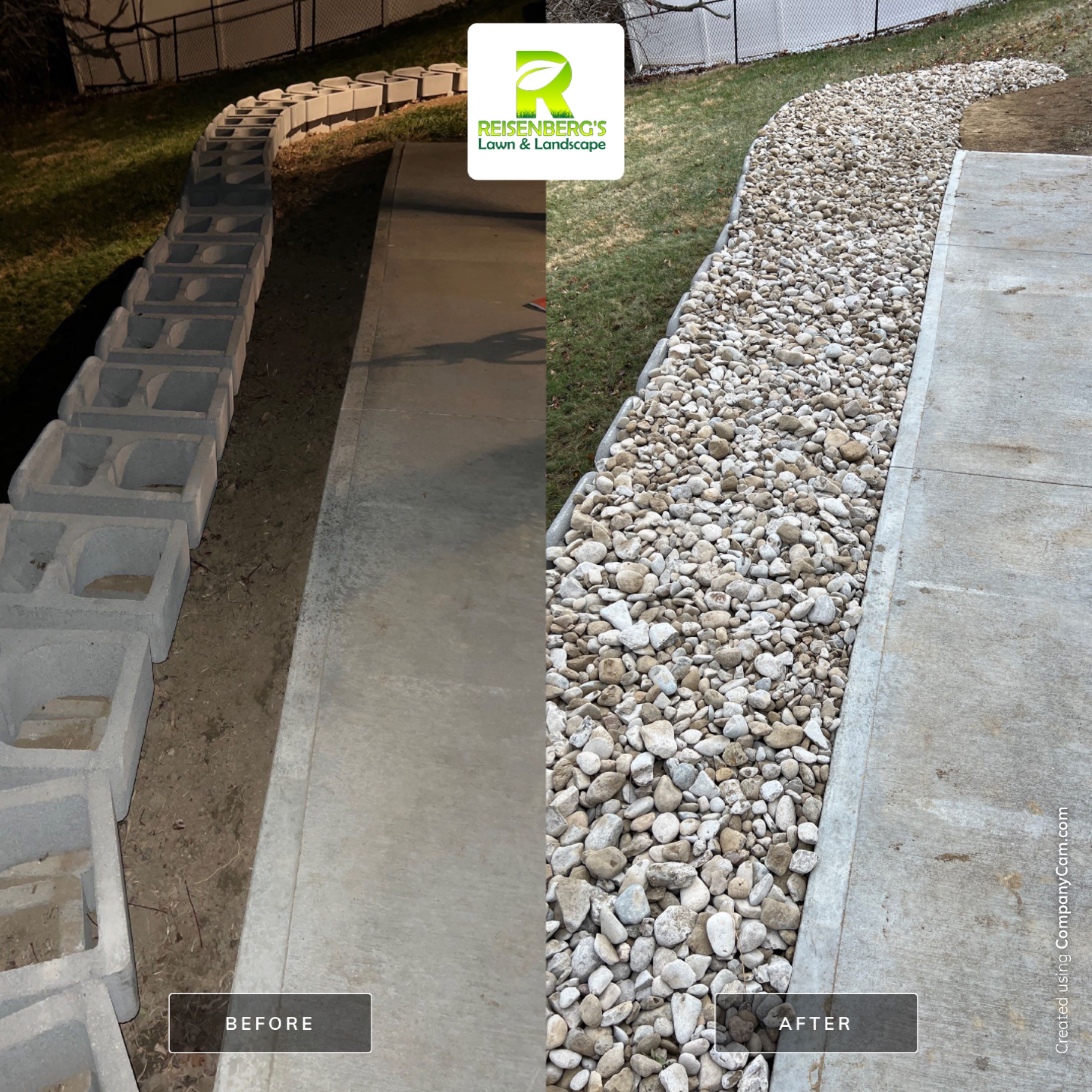 Above Wall Decorative Rock Bed by Reisenberg’s Lawn & Landscape, LLC