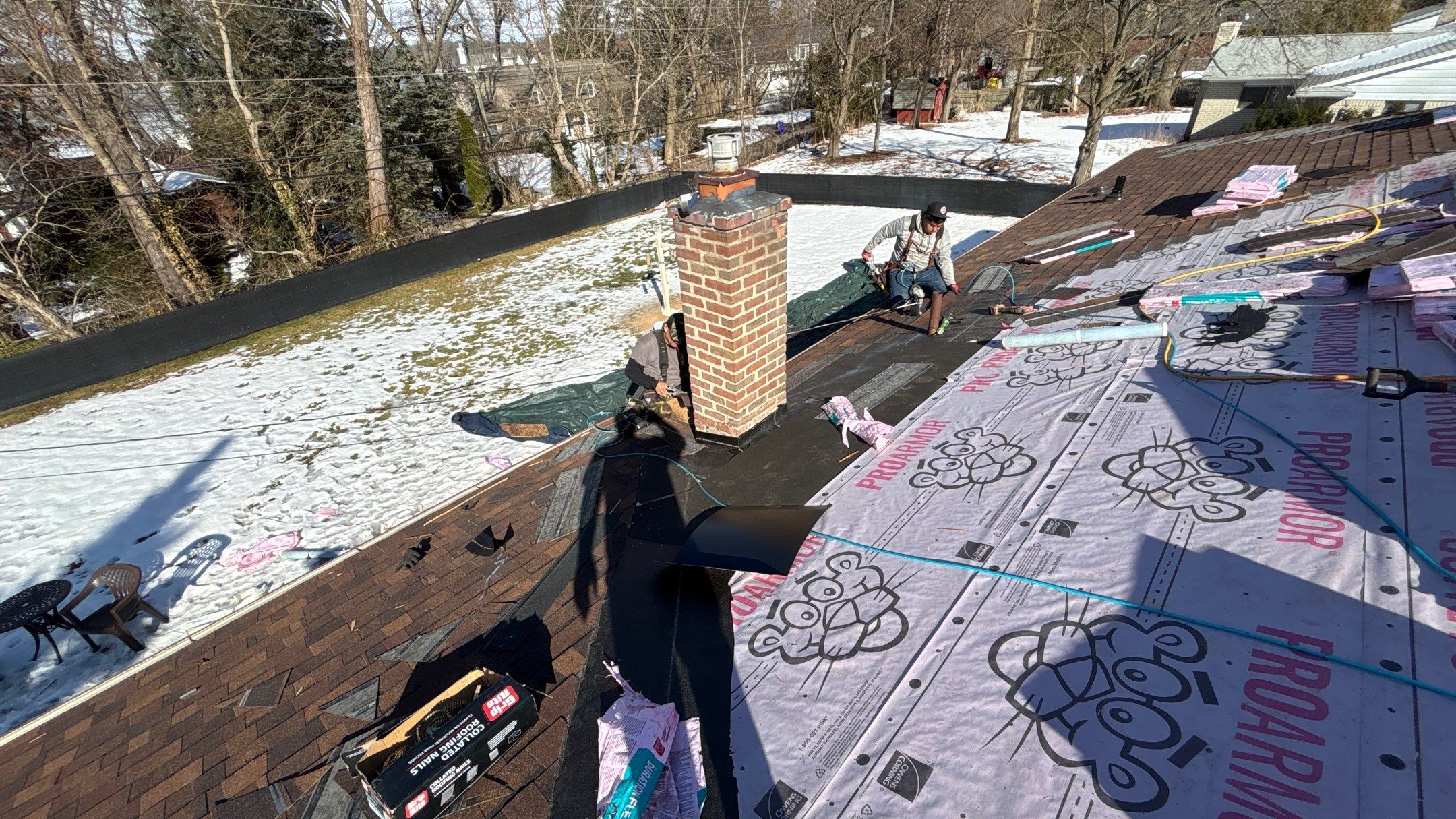 Roof Replacement using Owens Corning Brown Wood by 180 Contractors