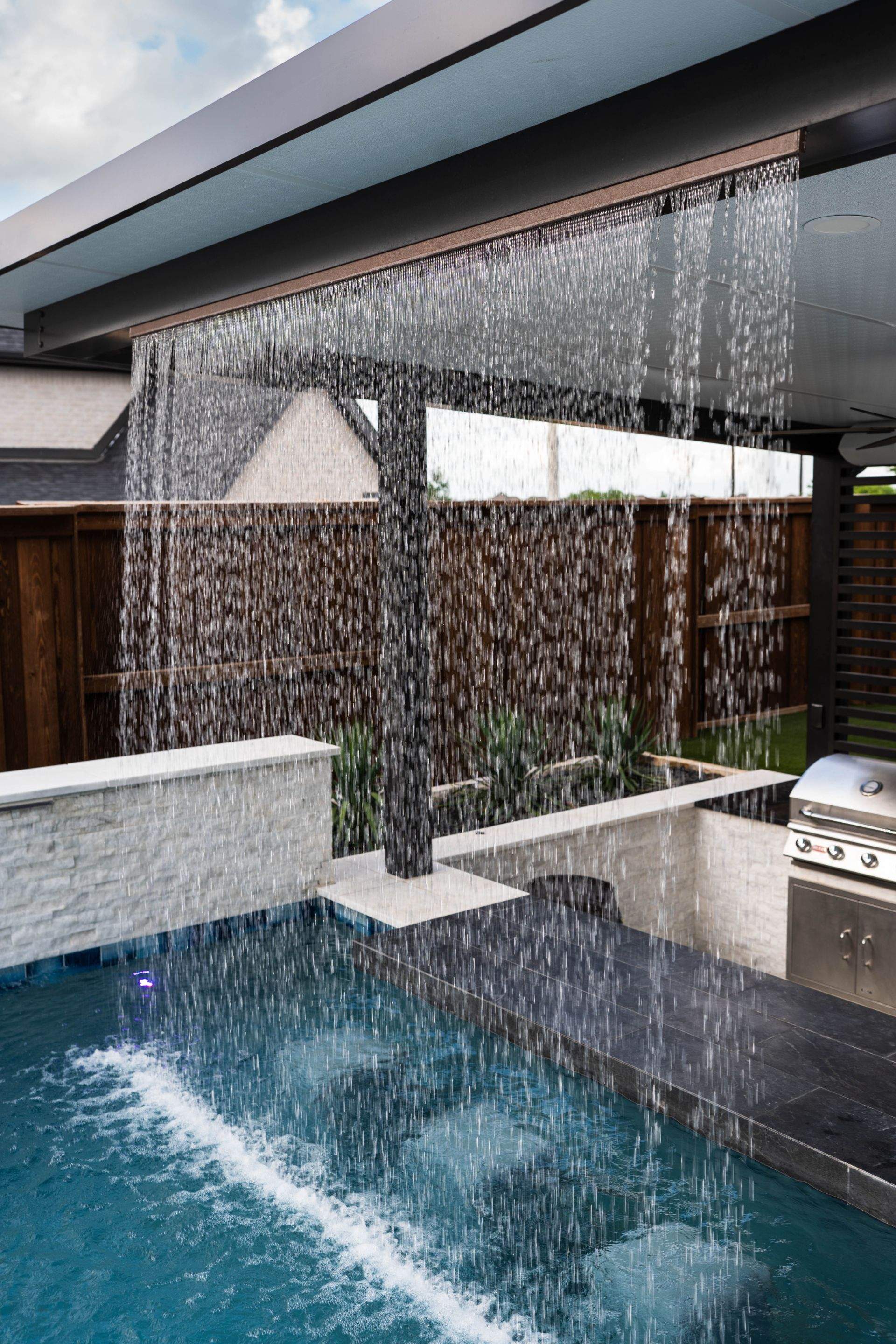 Jumbo Pool, Spa, and Sunken BBQ and Fire Pit by Pinnacle Pools and Spas - DFW