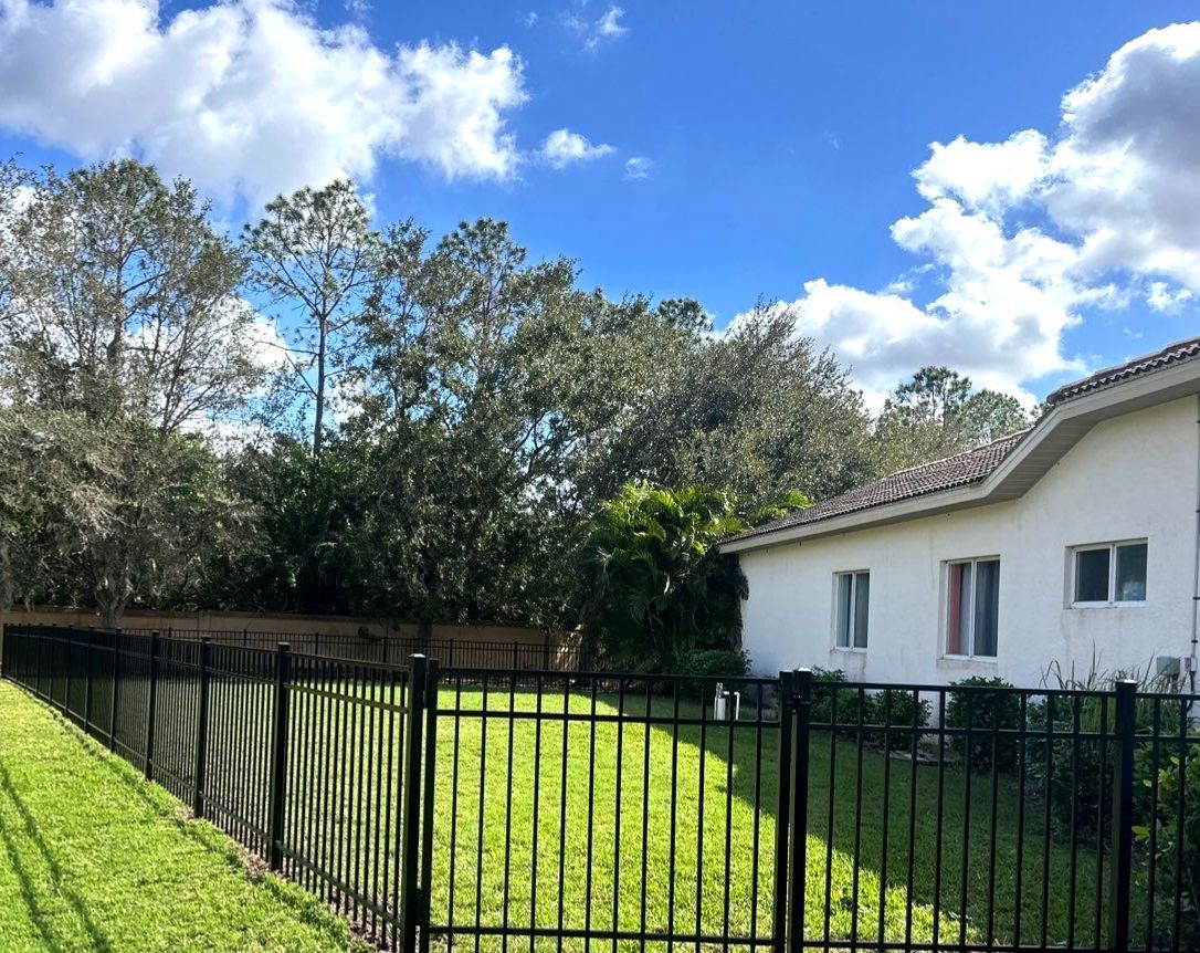 Aluminum Fence Installation using Black 3 Rail Aluminum Fence by Asap fence and gates, LLC