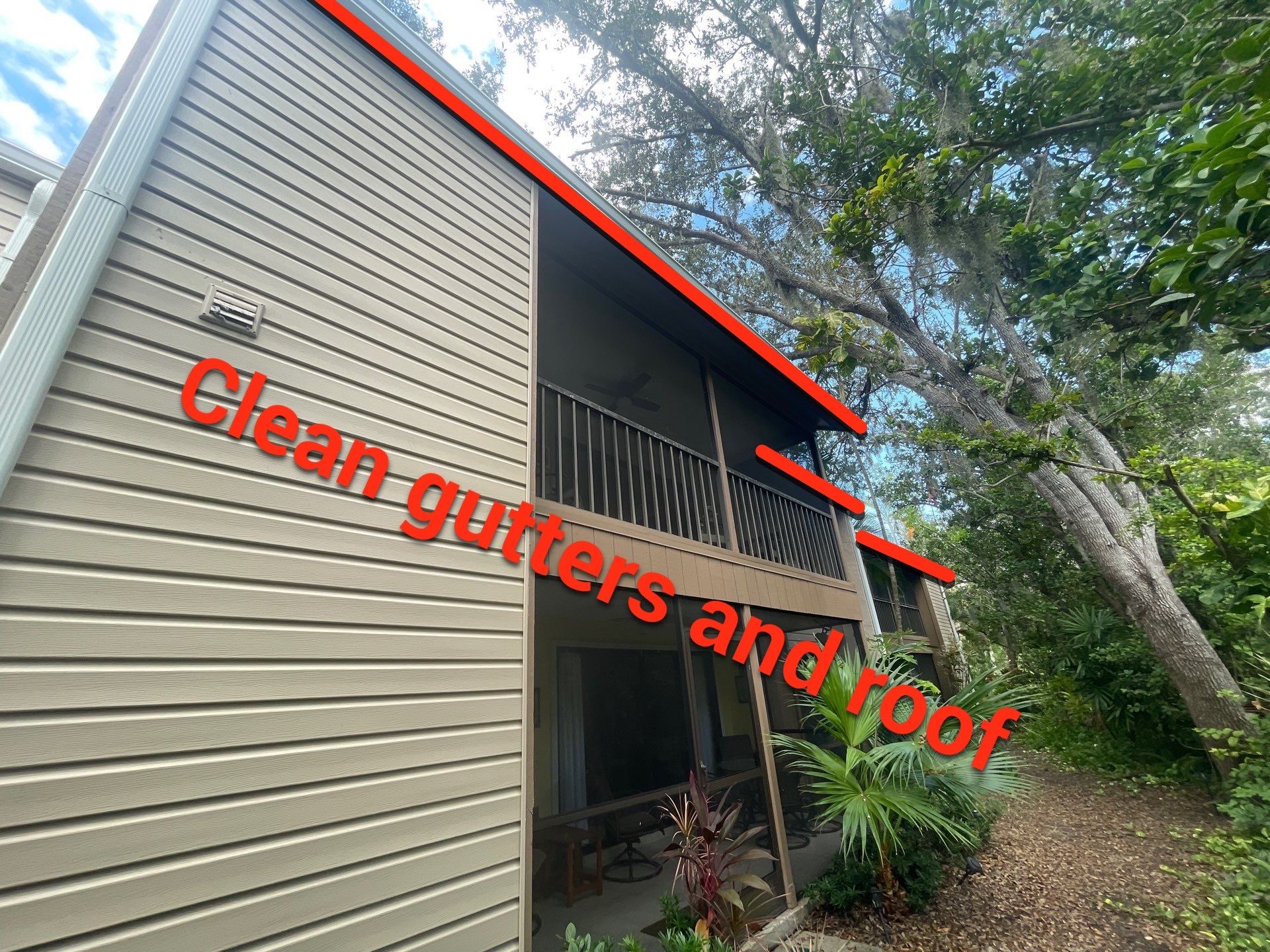 Clean Gutters and Roof in Sarasota FL by Gutter Professors