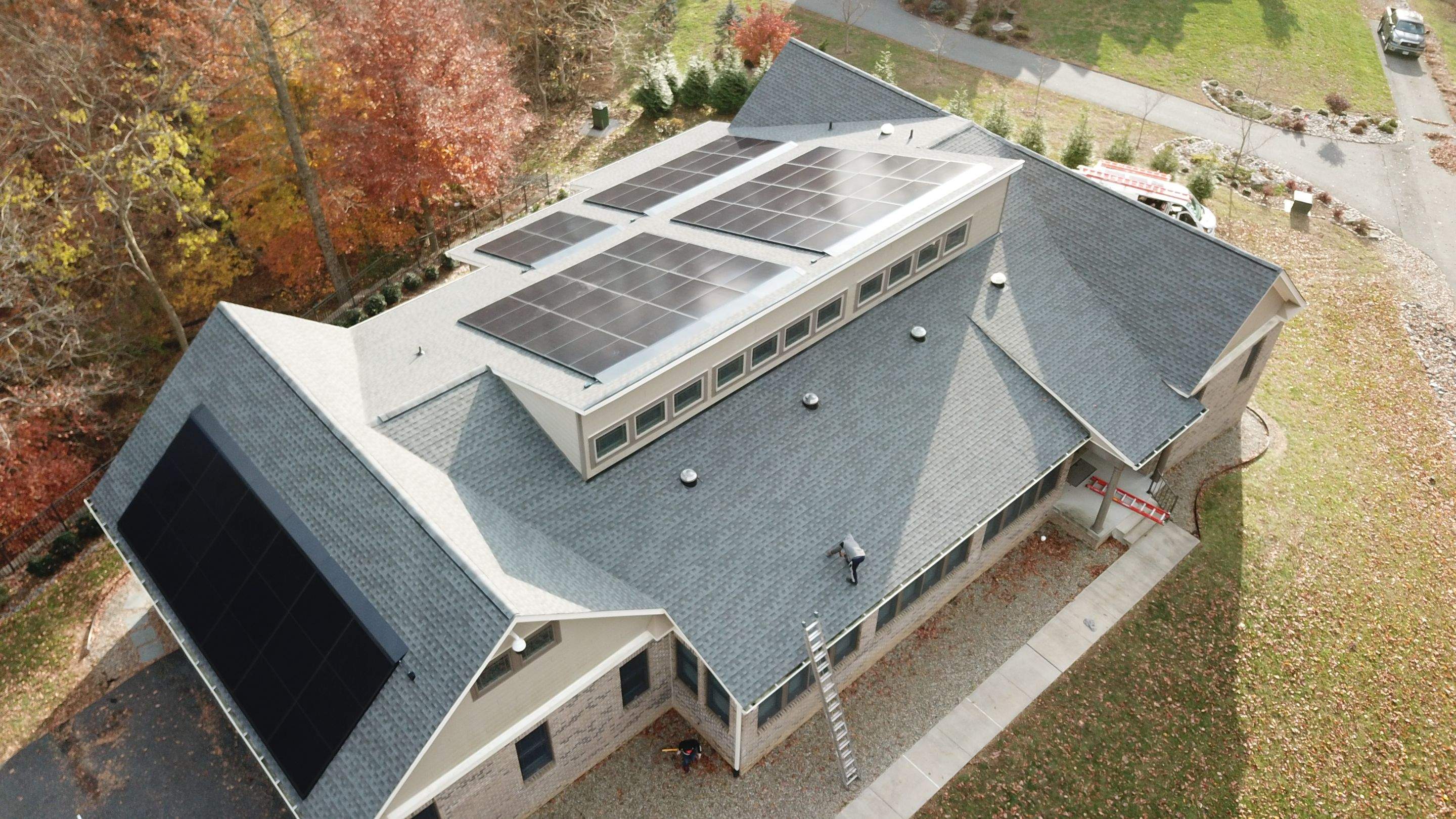 Solar Roof using GAF Decotech integrated panels by American Home Contractors