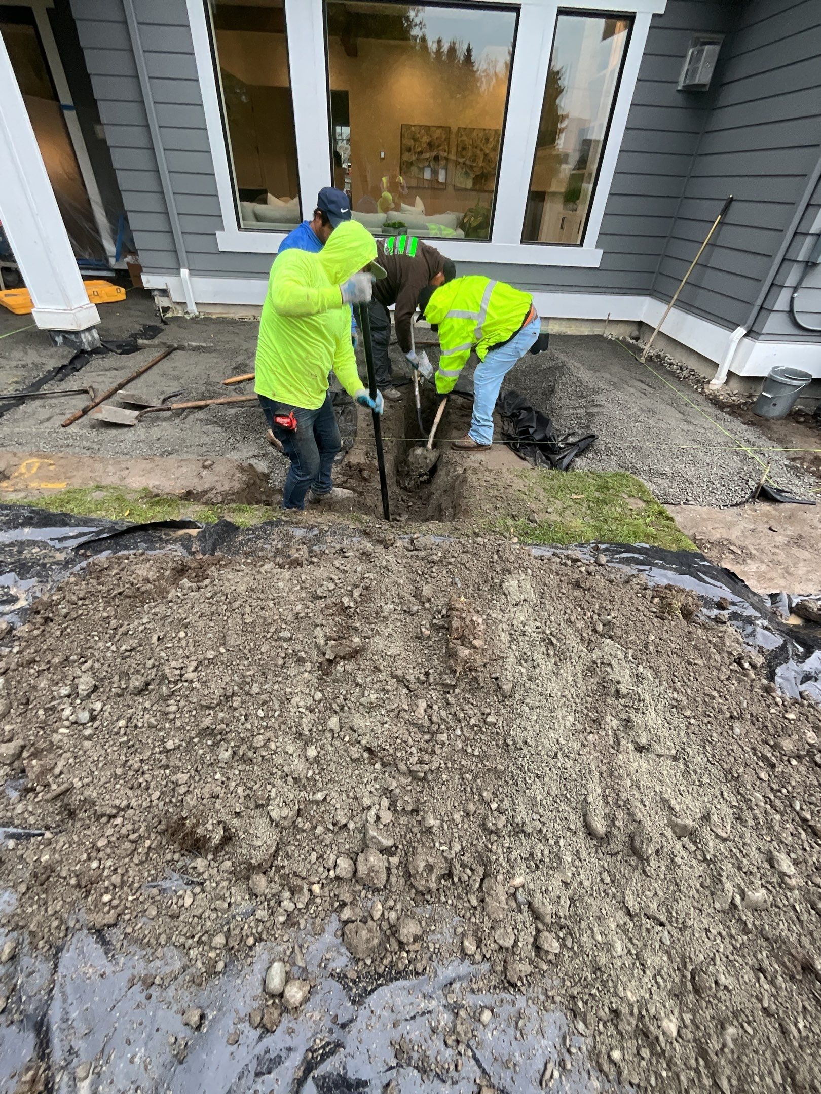 Hardscaping Back Patio Landscape Project  by Jireh Asphalt & Concrete Inc 