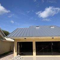 .032 Aluminum 1.5" Mechanical Seam Silver Metallic by Total Roofing System The Metal Roof Experts