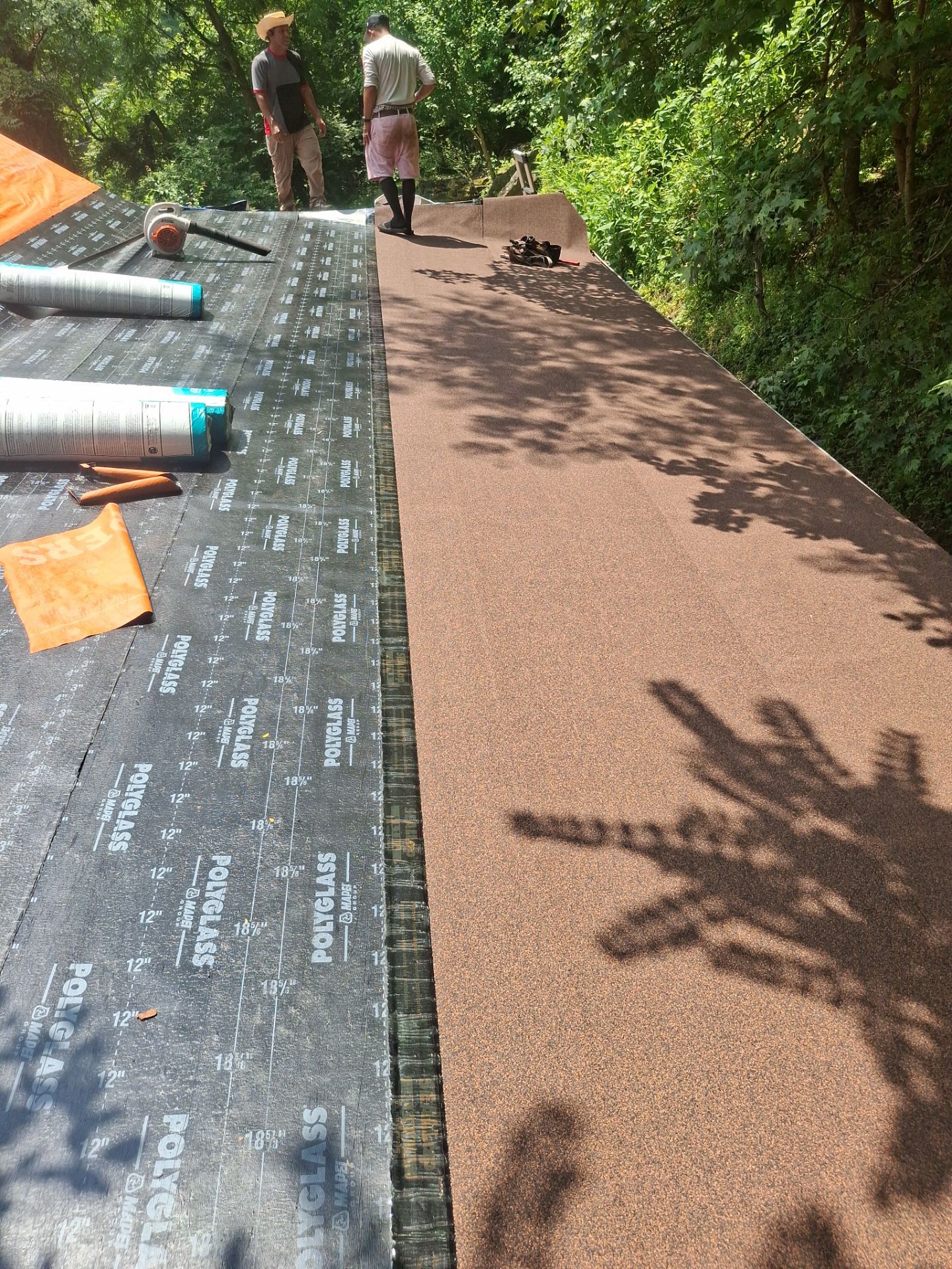 Residential Roofing Installation using GAF Timberline HDZ Barkwood by Rainstoppers Roofing