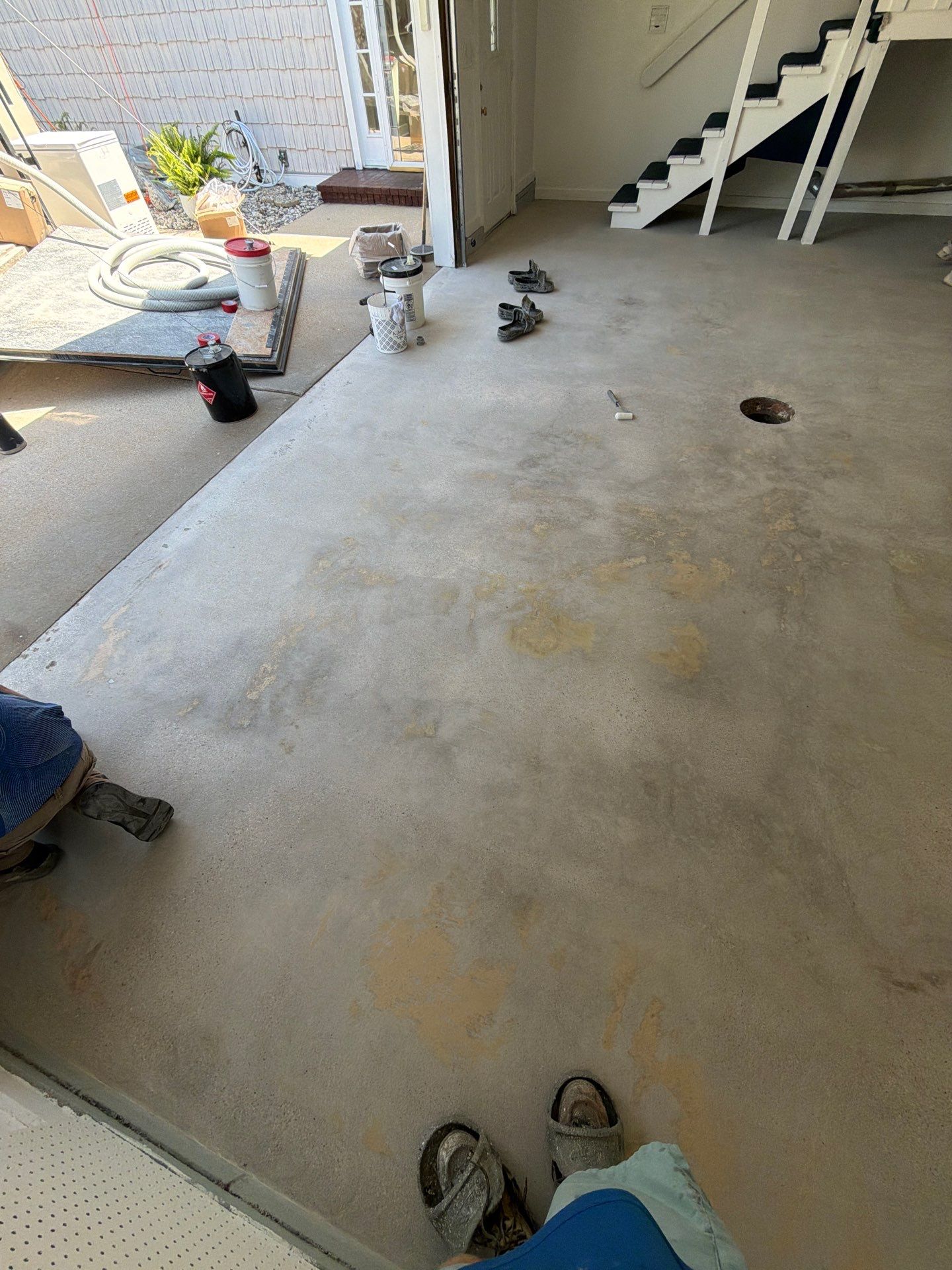 Custom Gray Speckled Epoxy Flake Garage Floor in Muskegon by Gordon Painting
